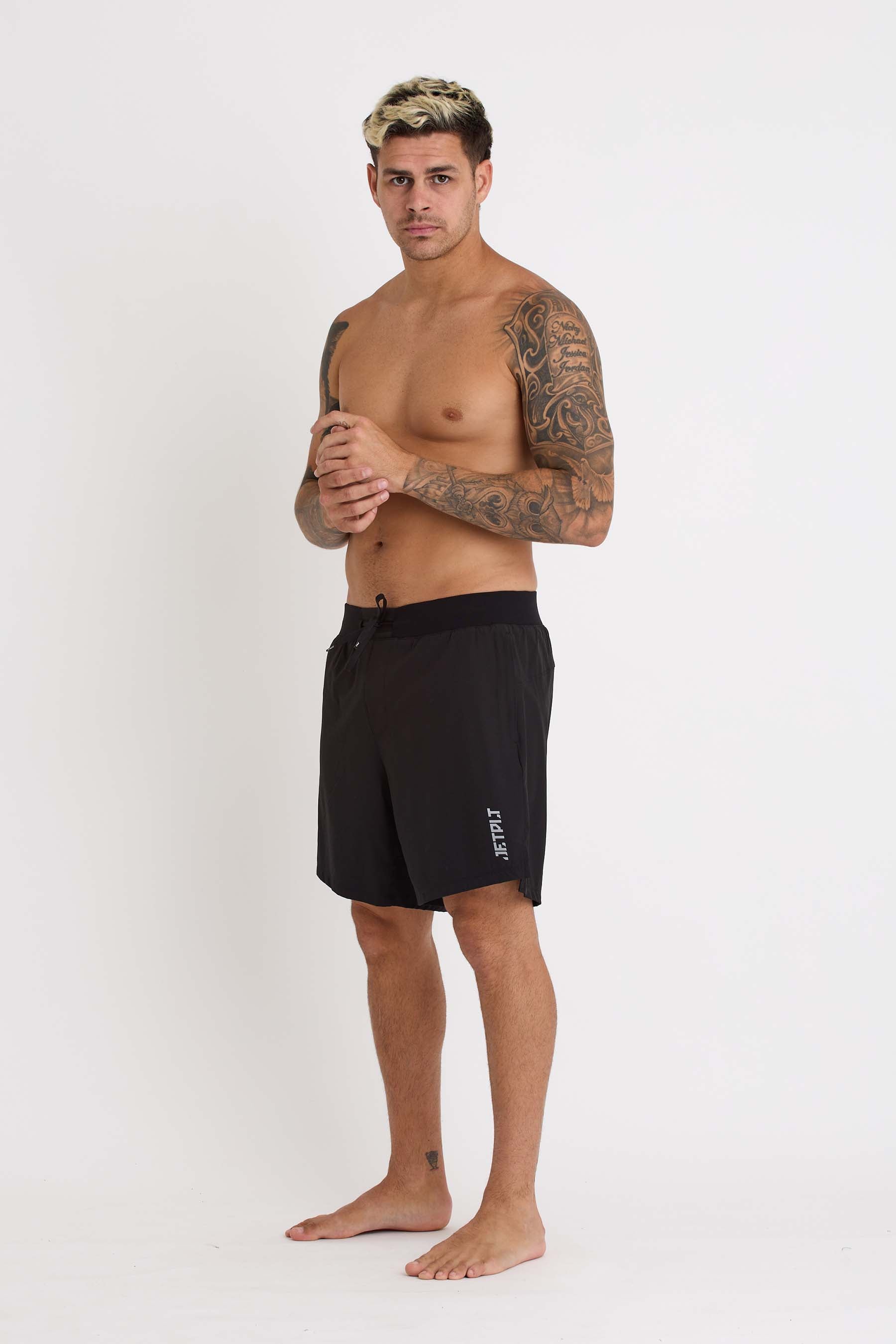 S24915 Jetpilot Rideshort Lycra - Black - 1