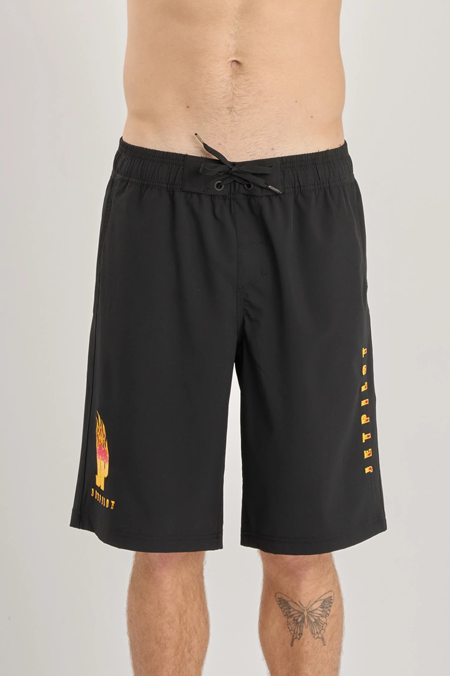 Jetpilot Flames Boardshort - Black/Red