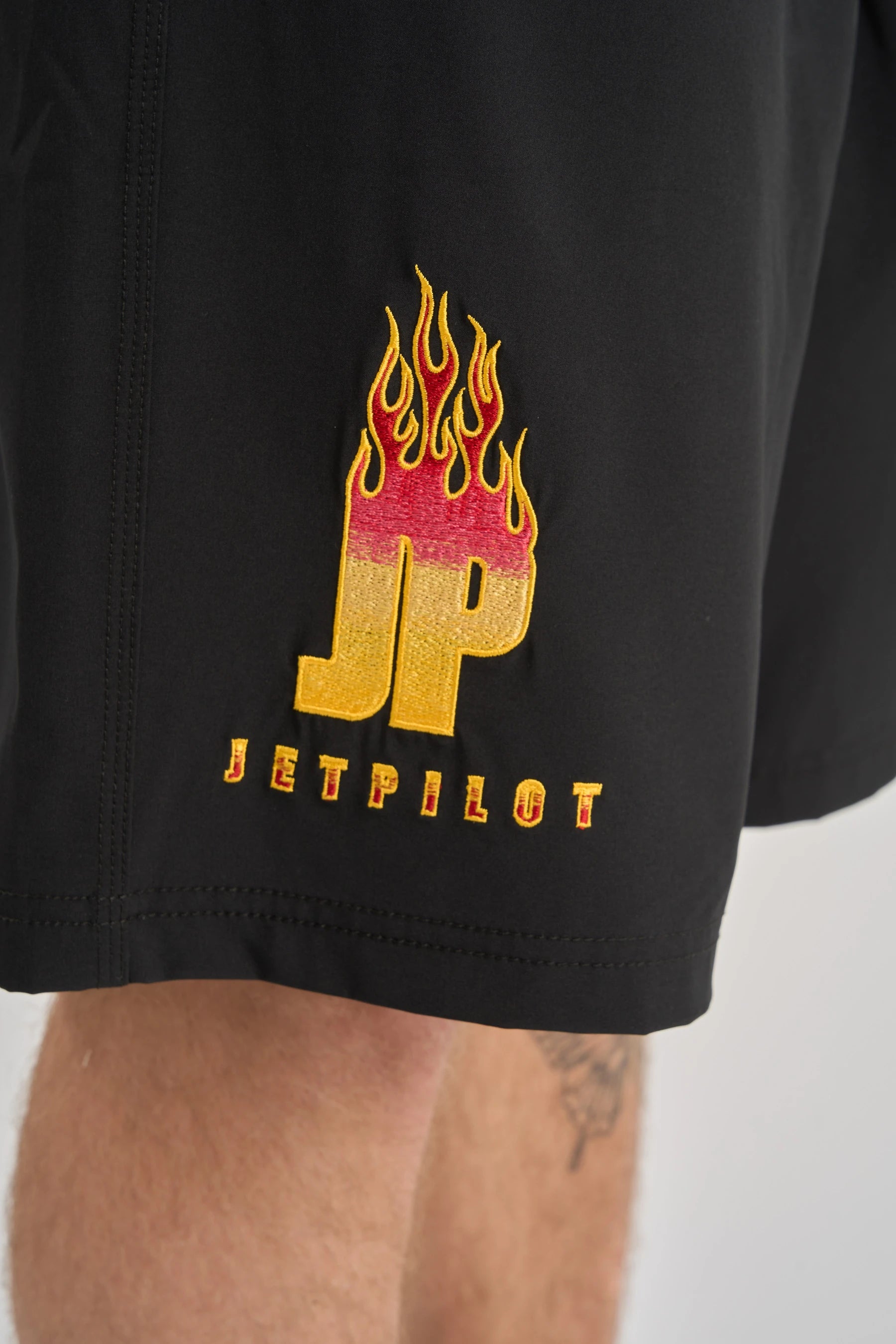 Jetpilot Flames Boardshort - Black/Red