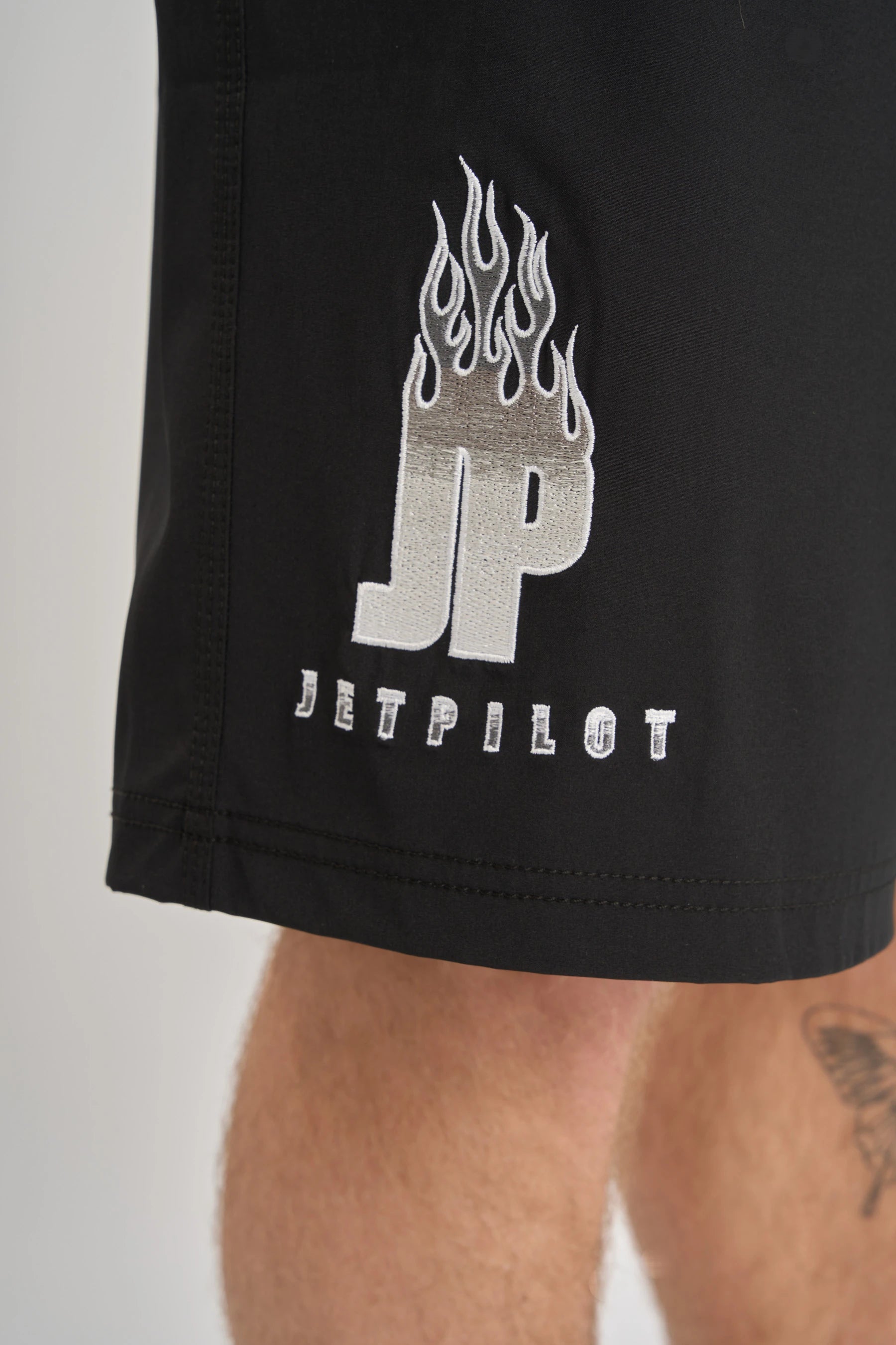 Jetpilot Flames Boardshort - Black/White