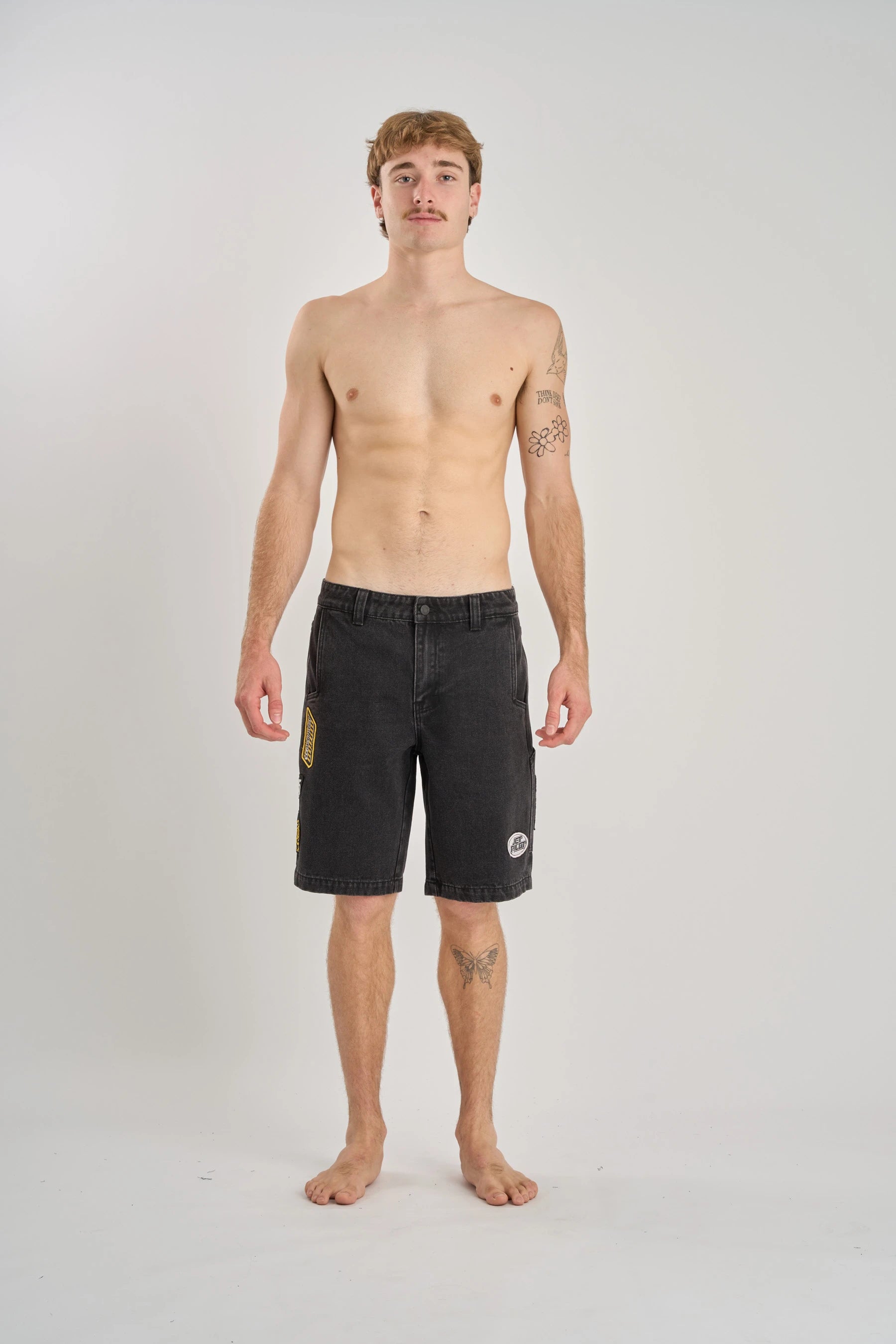 Jetpilot Factory Denim Shorts - Black Zoomed Out