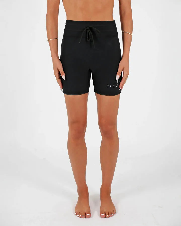 Jetpilot Corp 5" High Waisted Ladies Wetsuit Shorts - Black