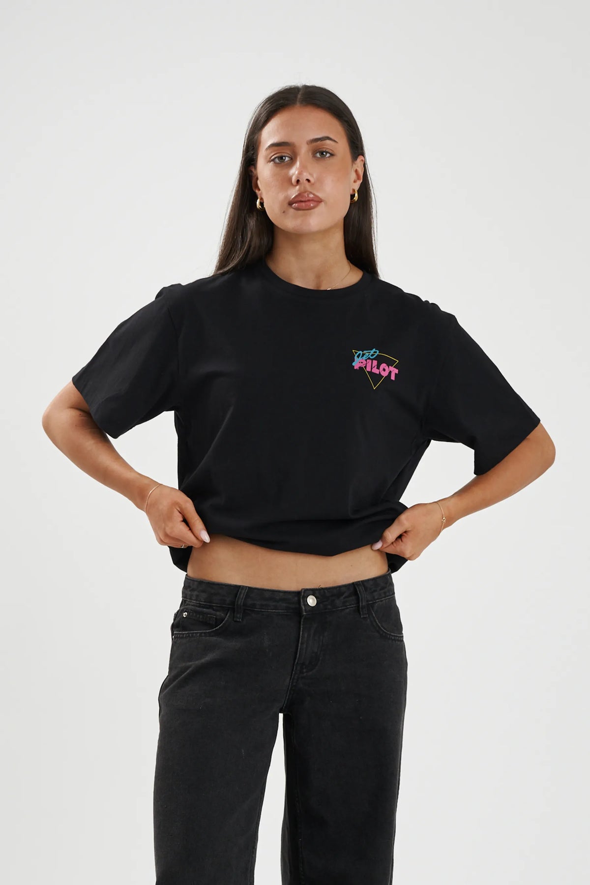 Jetpilot 40th Anniversary Ladies Tee - Black