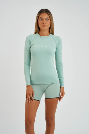 Jetpilot Corp Ladies Long Sleeve Rashie - Sage