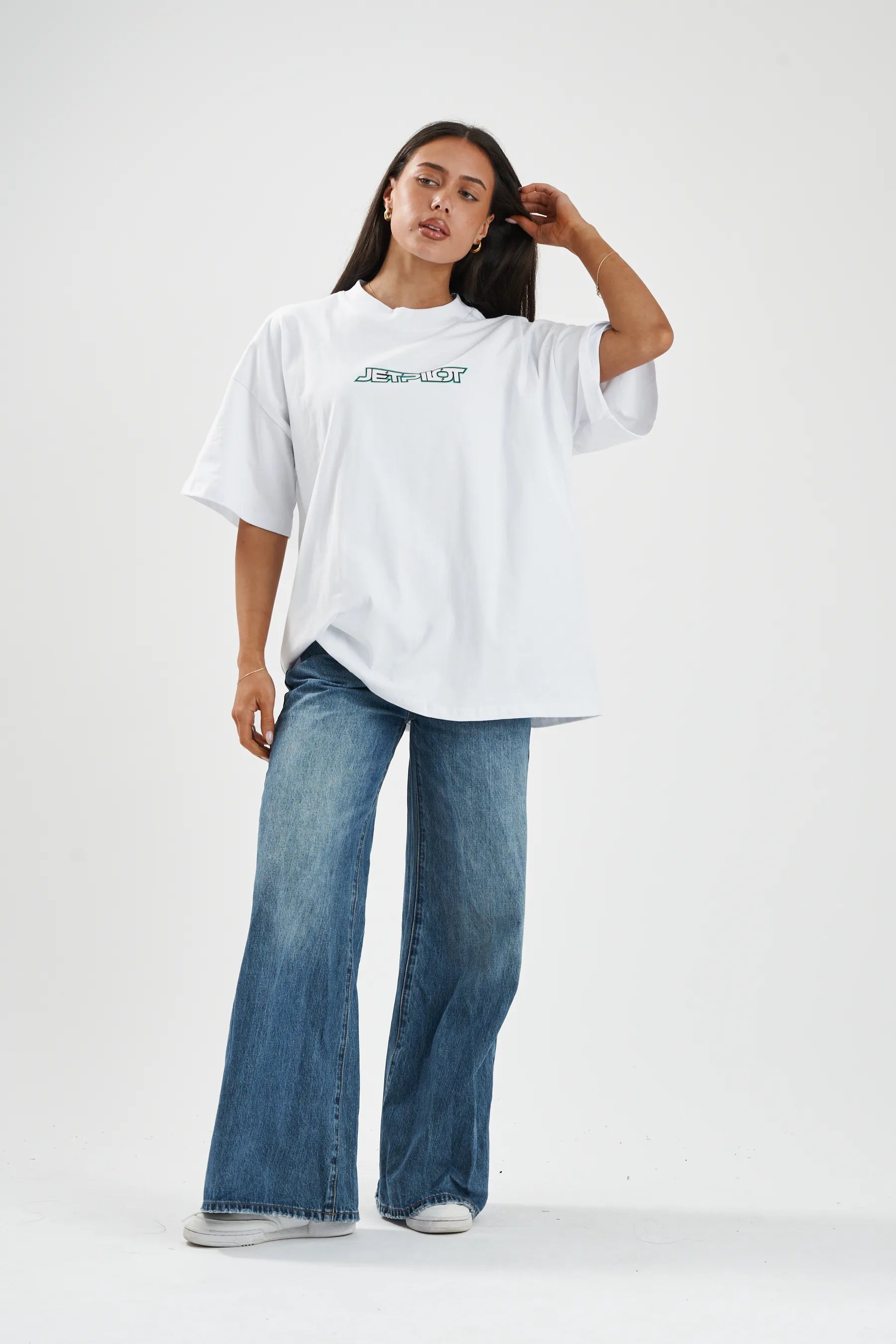 Jetpilot Stocked Up Spinal mens oversized graphic tee in White — view 11 of 13