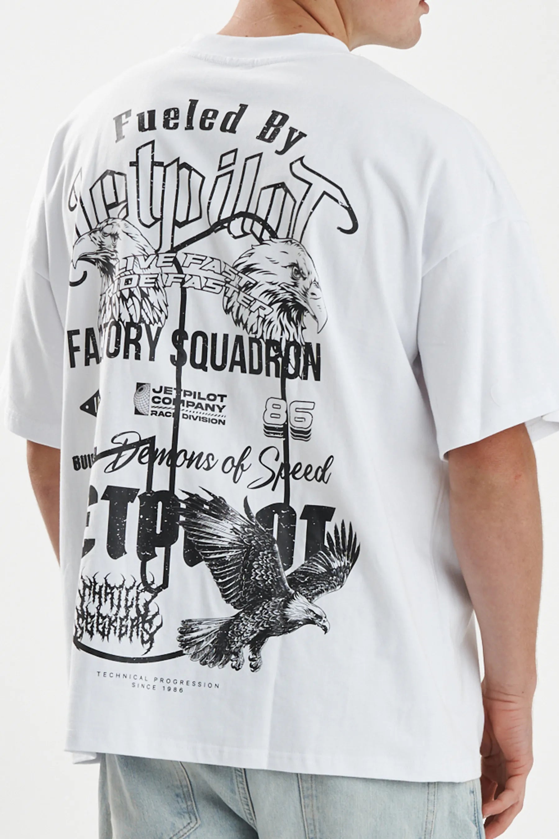 Jetpilot Plastered Mens Tee - White