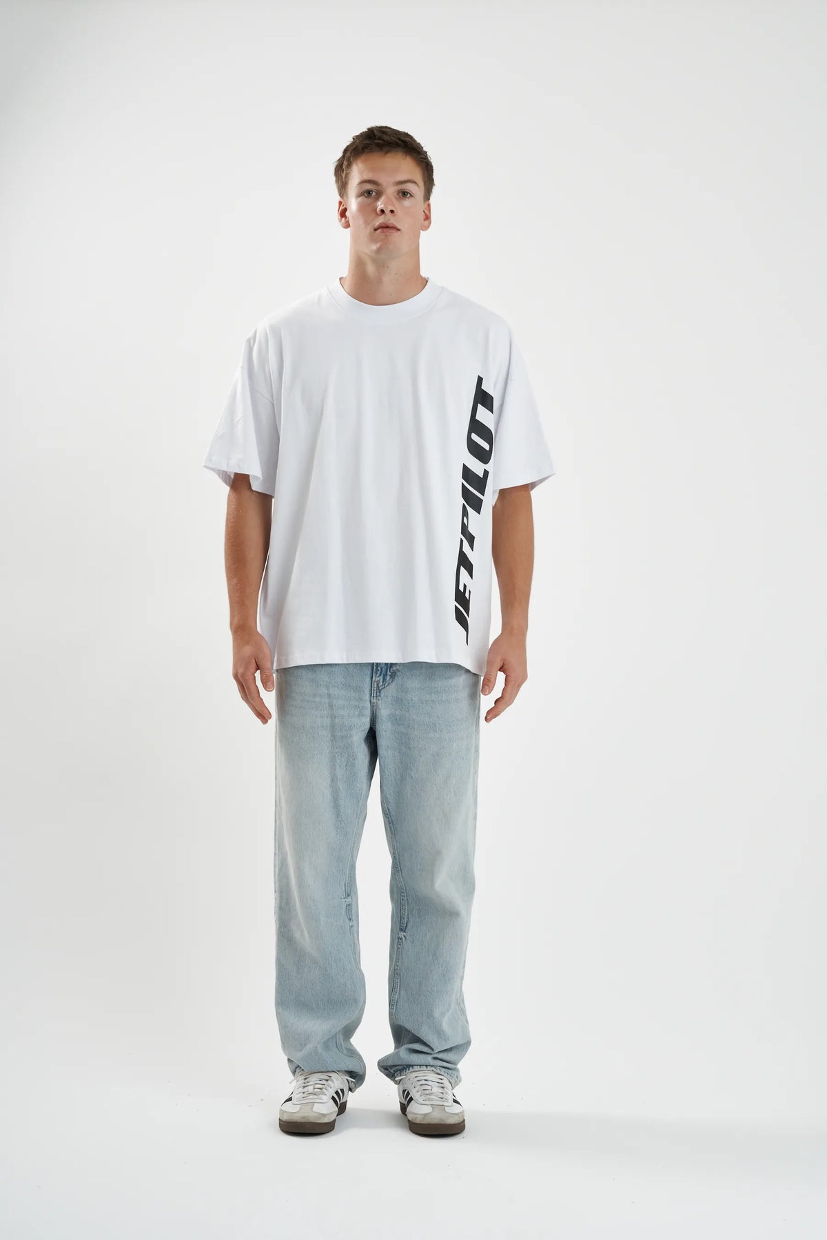 Jetpilot Seekers mens oversized graphic tee in White — view 2 of 6
