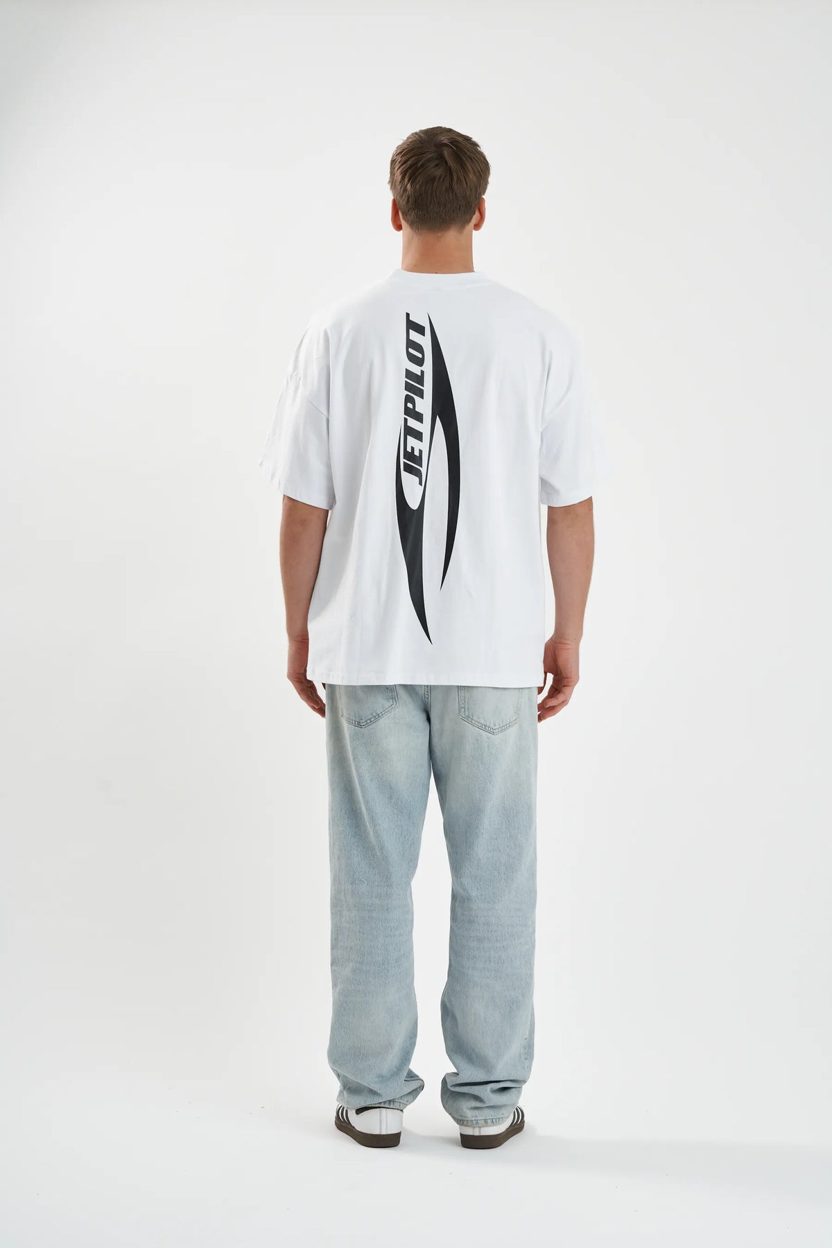 Jetpilot Seekers mens oversized graphic tee in White — view 4 of 6
