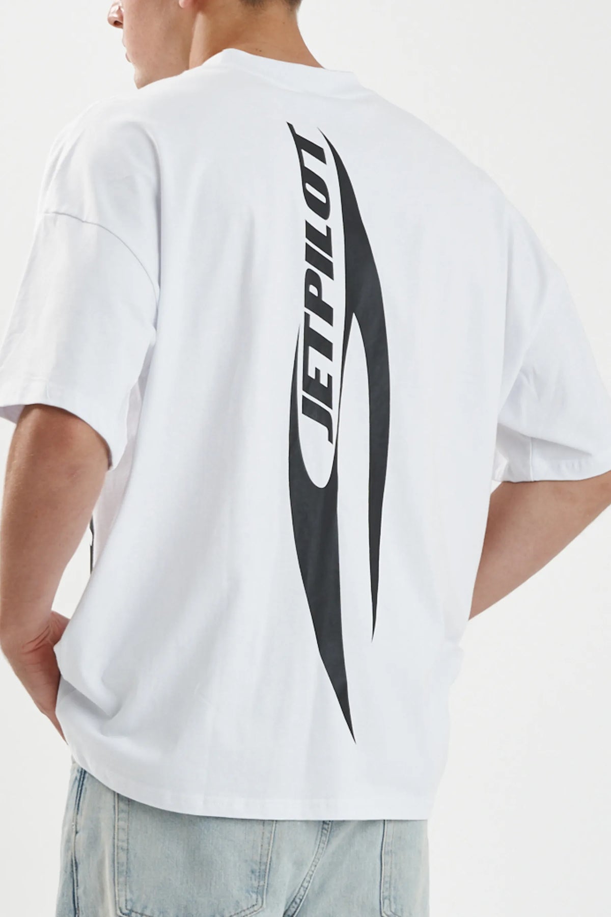Jetpilot Seekers mens oversized graphic tee in White — view 6 of 6