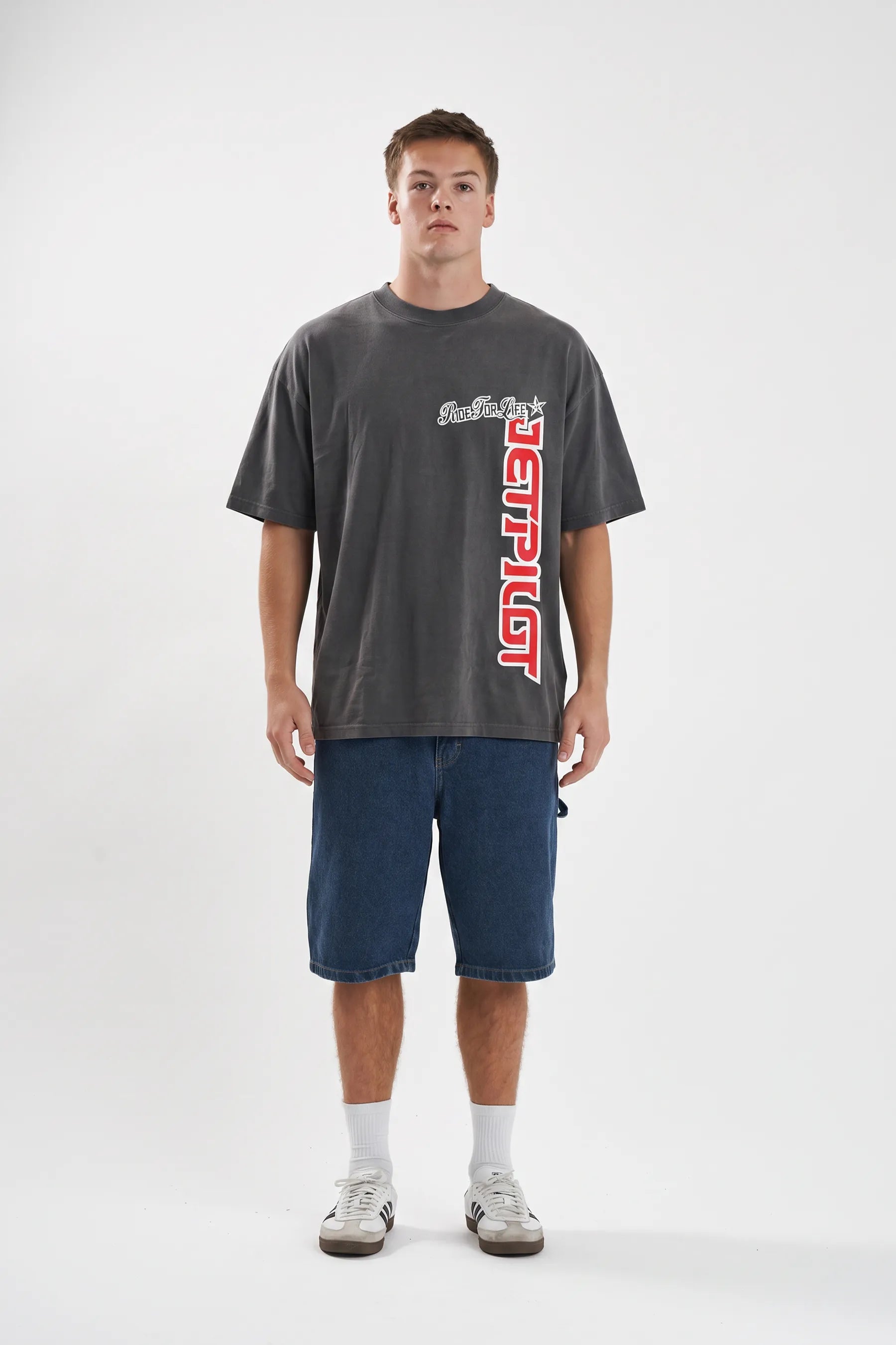 Jetpilot HQ Mens Tee - Grey