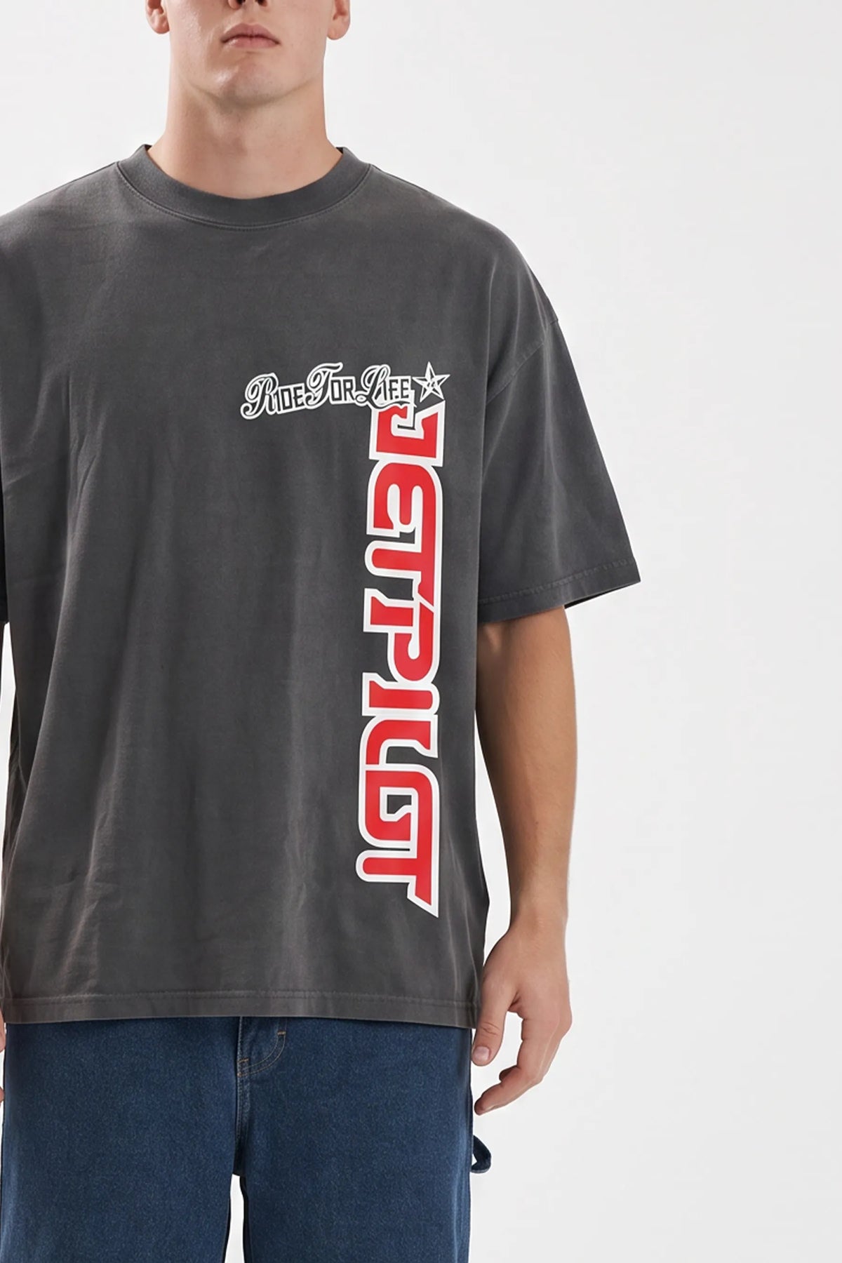 Jetpilot HQ Mens Tee - Grey