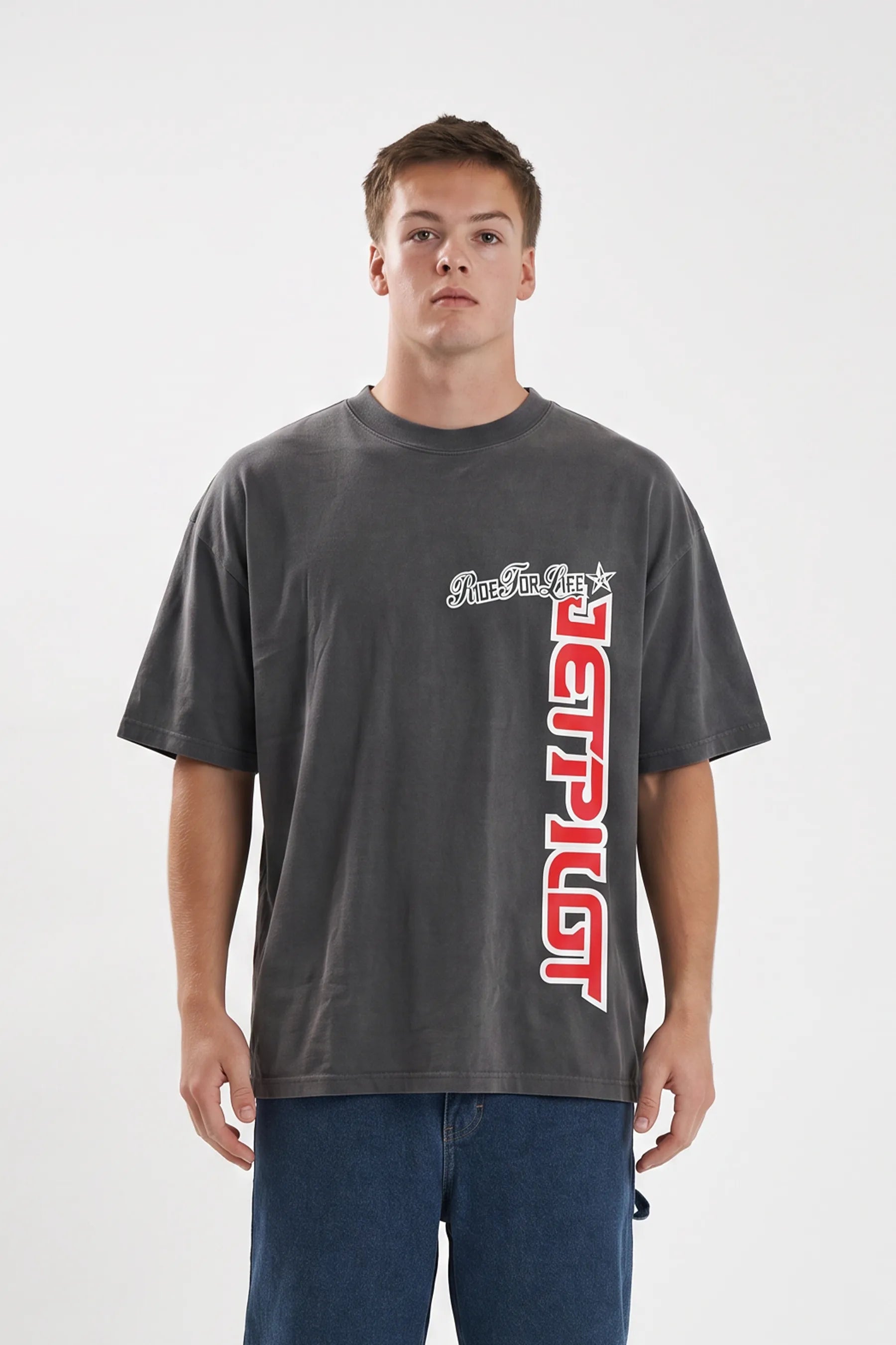 Jetpilot HQ Mens Tee - Grey