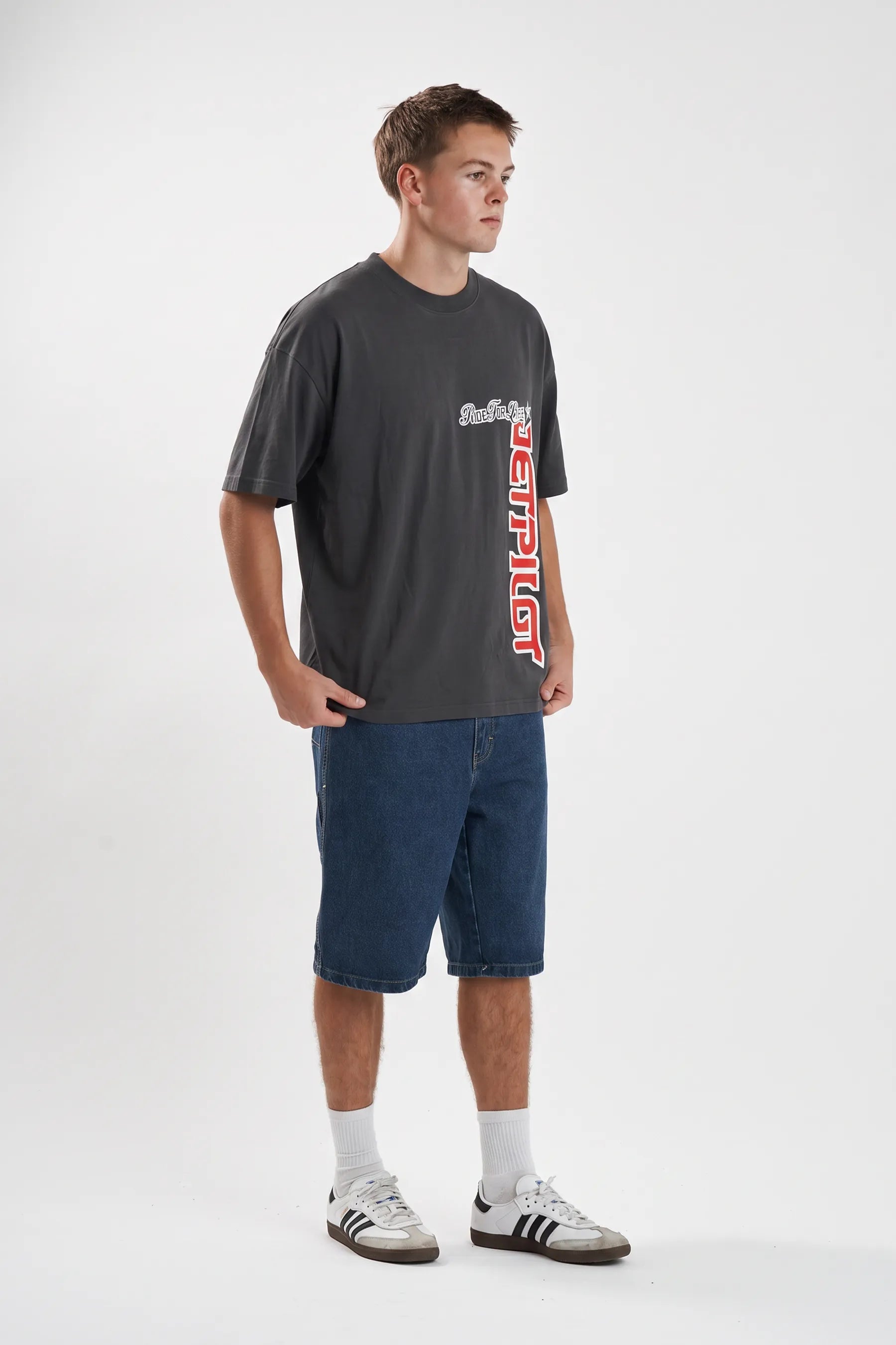 Jetpilot HQ Mens Tee - Grey