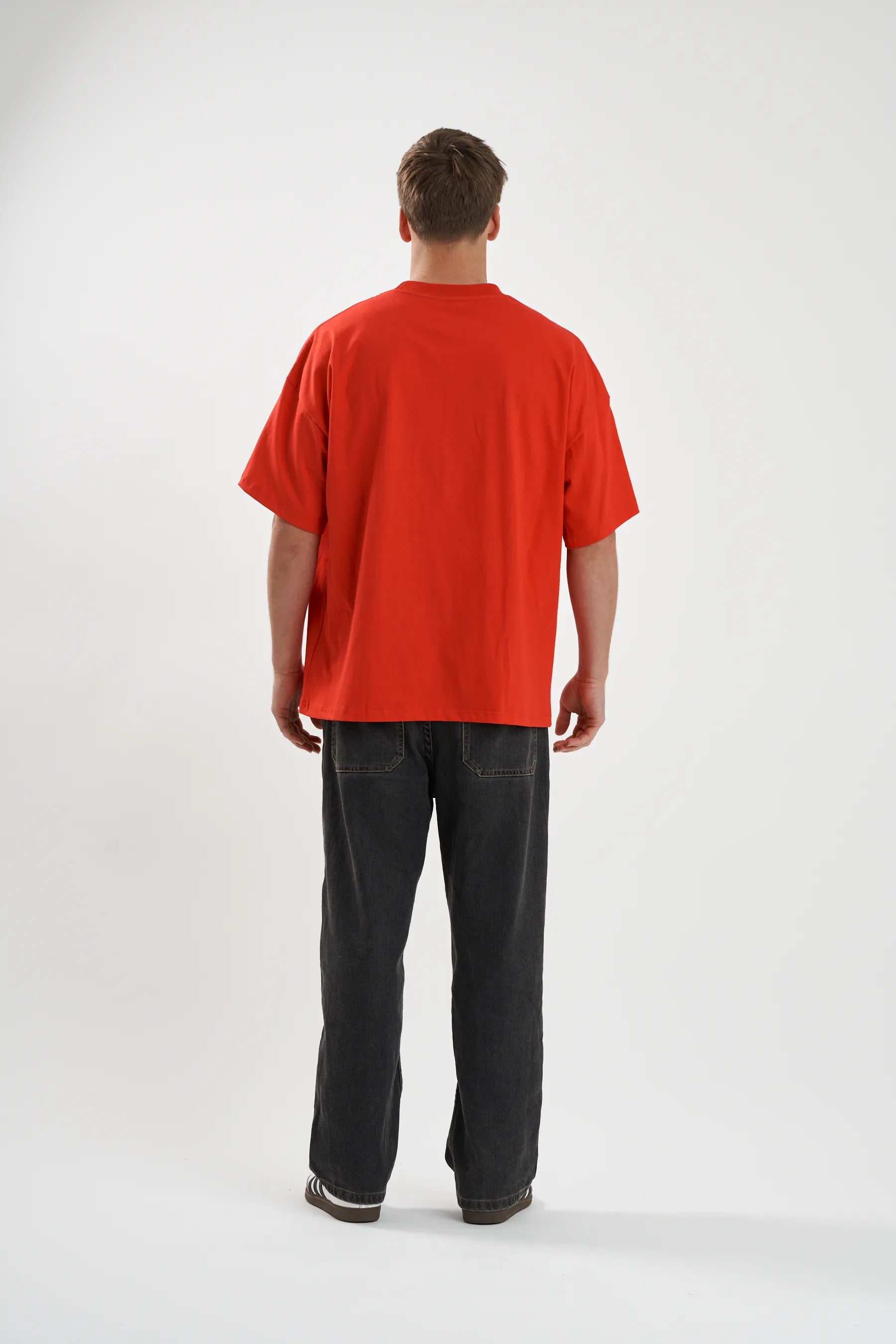 Jetpilot Double D mens oversized graphic tee in Red — view 4 of 6