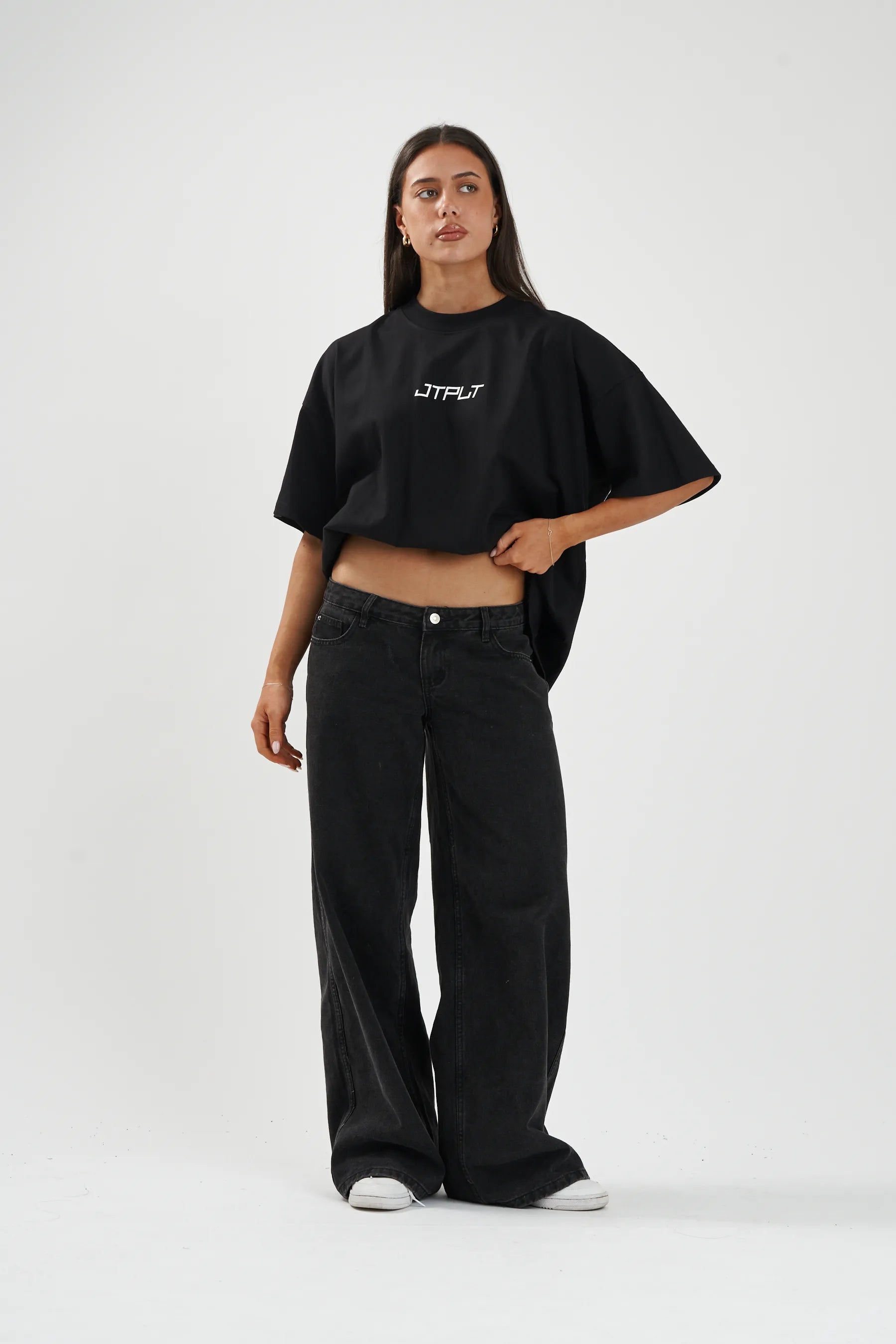 Jetpilot Vault Core mens oversized graphic tee in Black — view 9 of 11