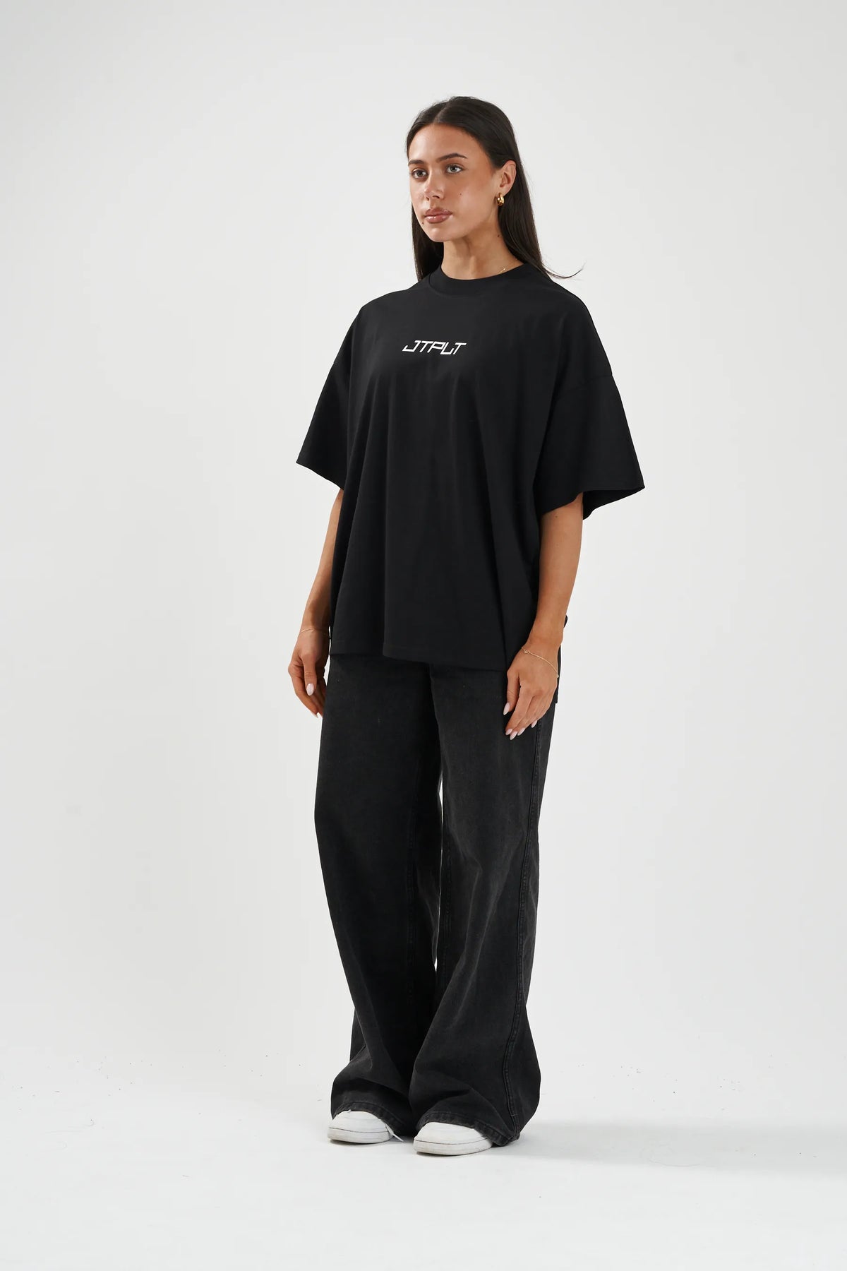 Jetpilot Vault Core mens oversized graphic tee in Black — view 10 of 11