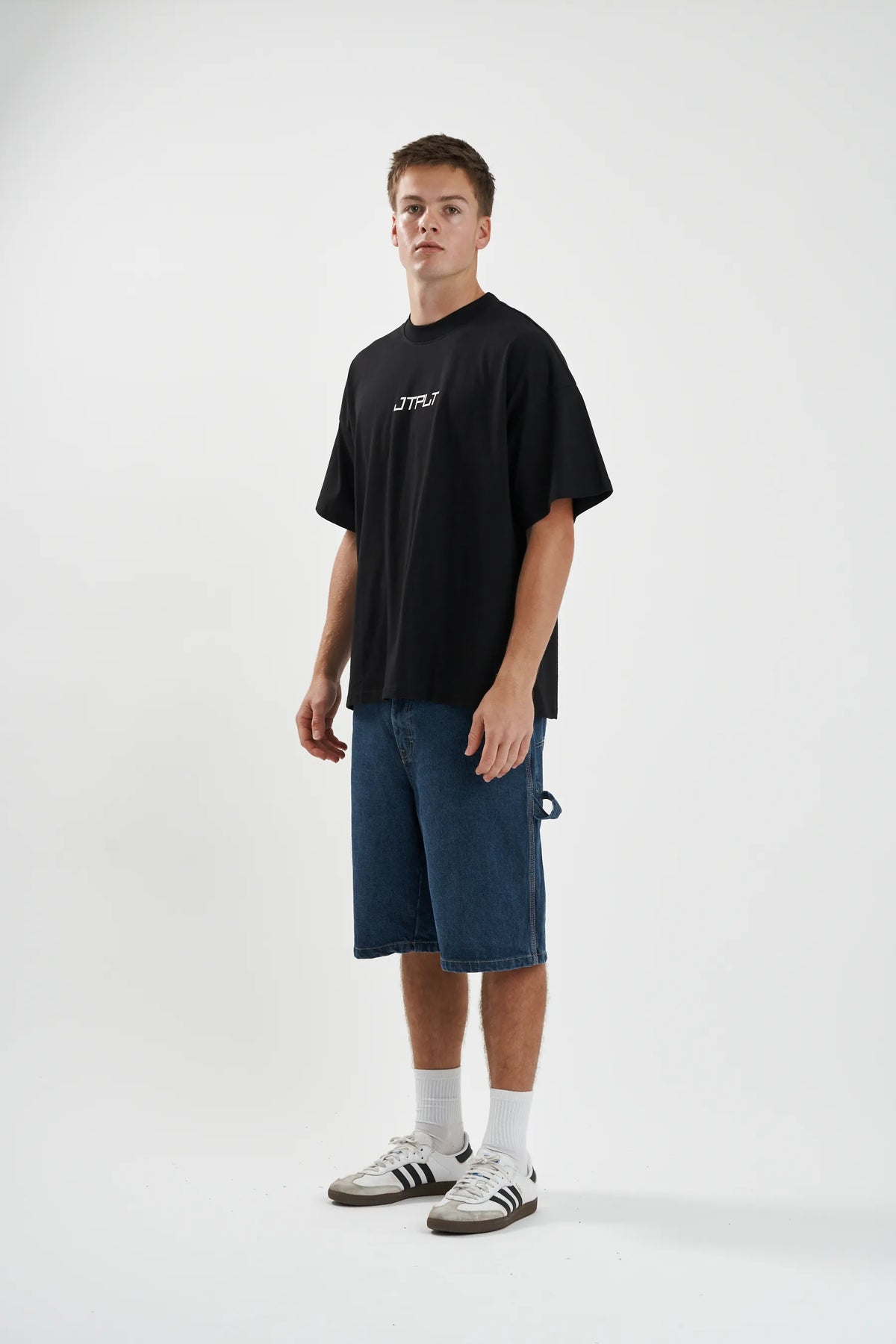 Jetpilot Vault Core mens oversized graphic tee in Black — view 4 of 11