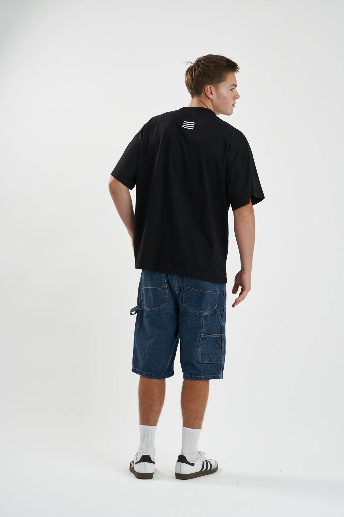 Jetpilot Vault Core mens oversized graphic tee in Black — view 8 of 11