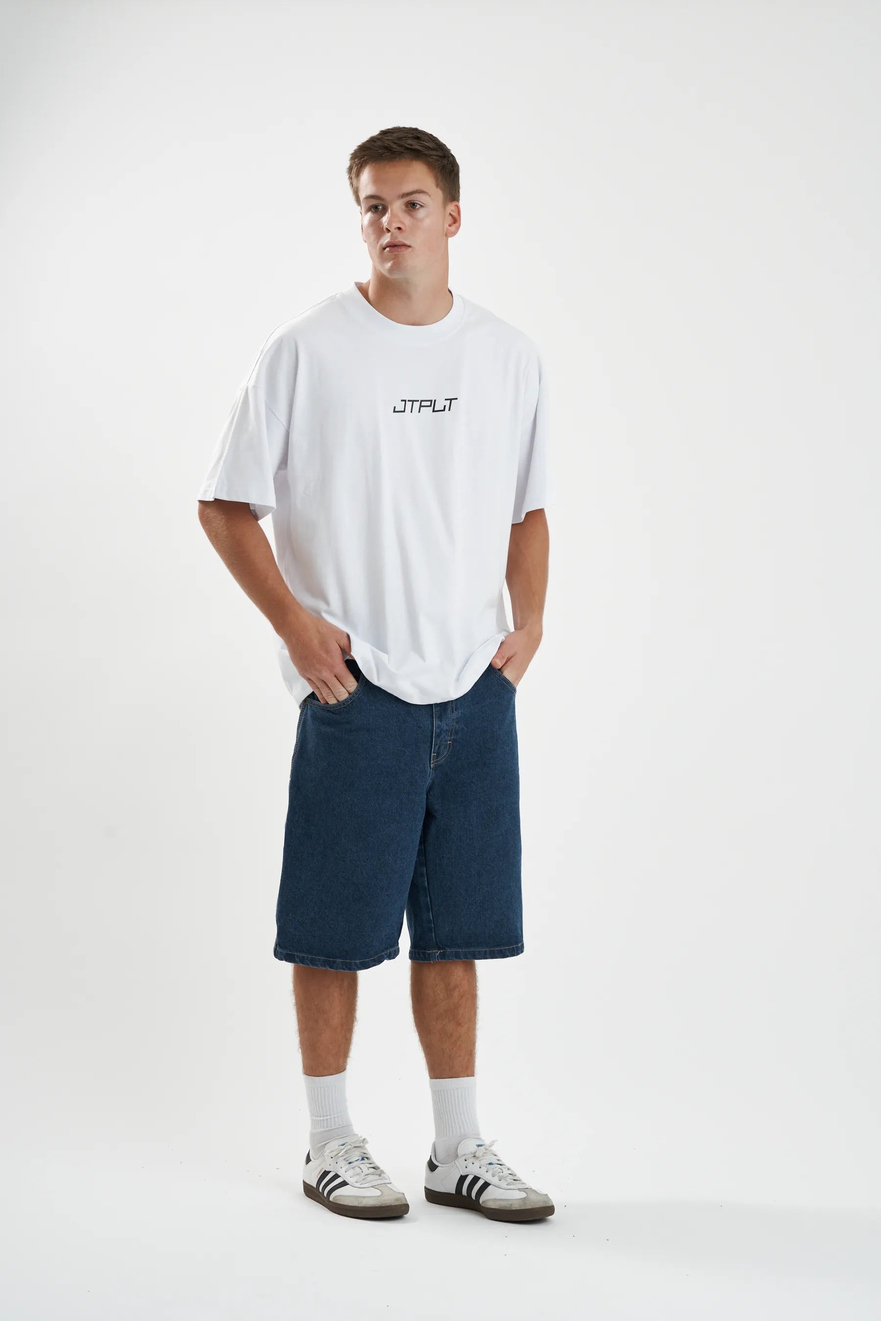 Jetpilot Vault Core mens oversized graphic tee in White — view 7 of 12