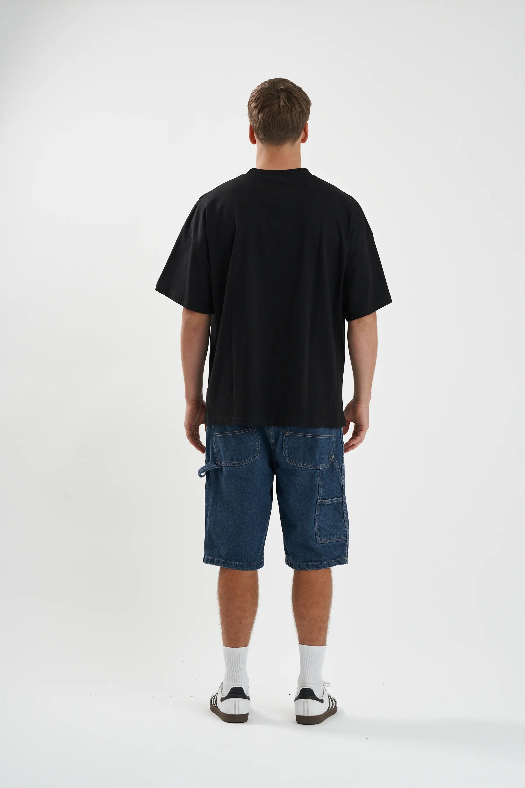 Jetpilot Spiral mens oversized graphic tee in Black — view 9 of 15