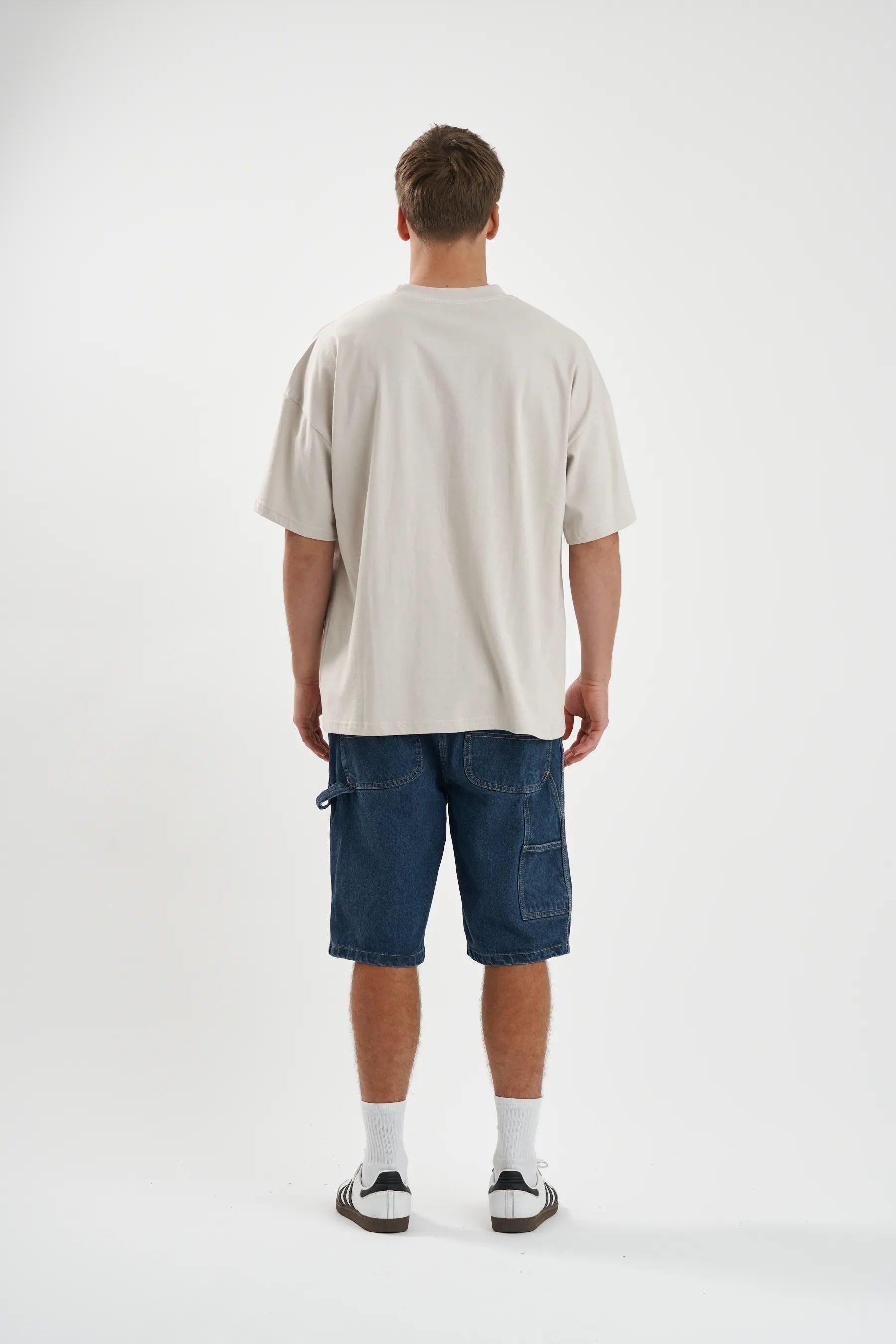 Jetpilot Spiral mens oversized graphic tee in Sand — view 5 of 11