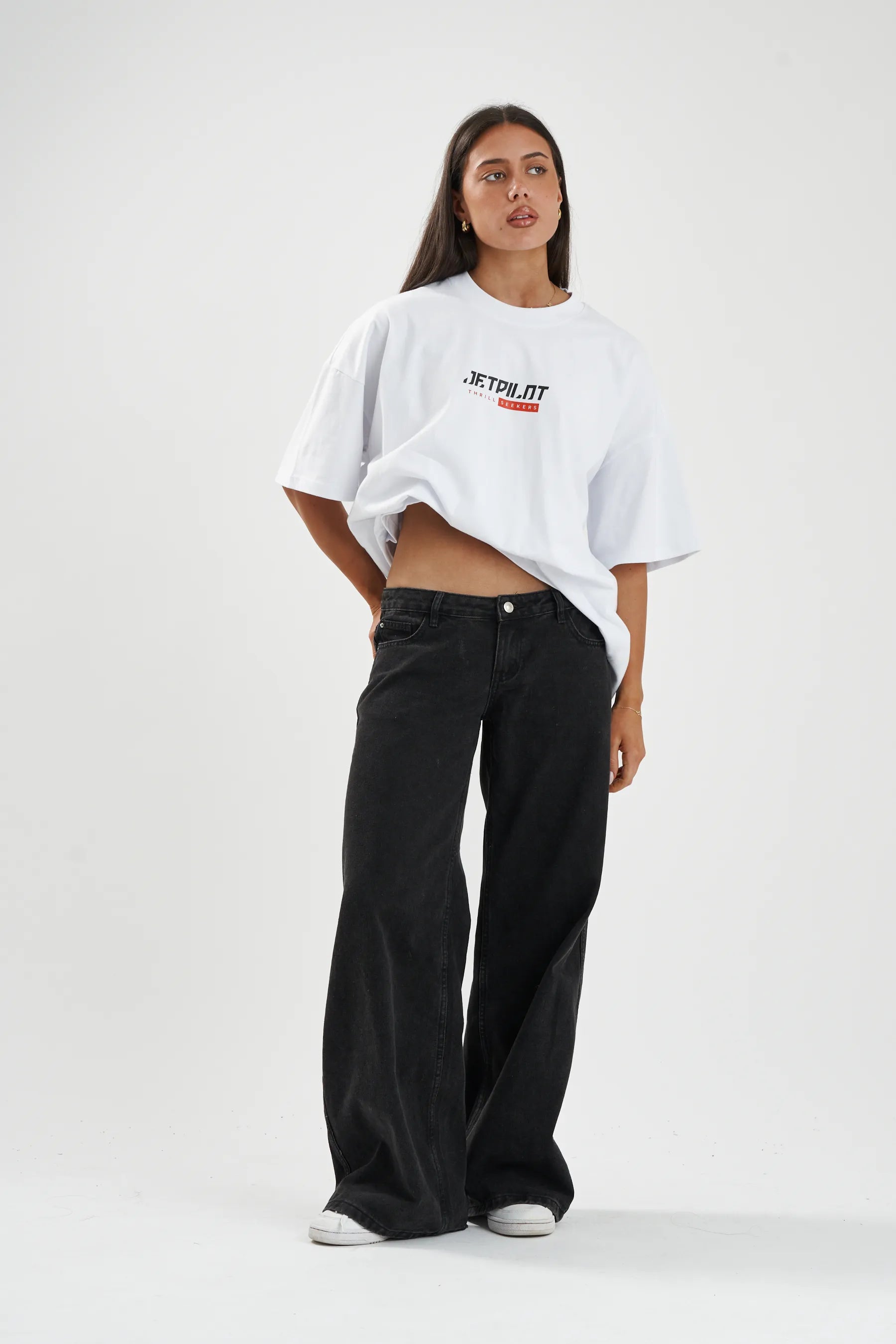 Jetpilot 86 Worldwide mens oversized graphic tee in White — view 12 of 12