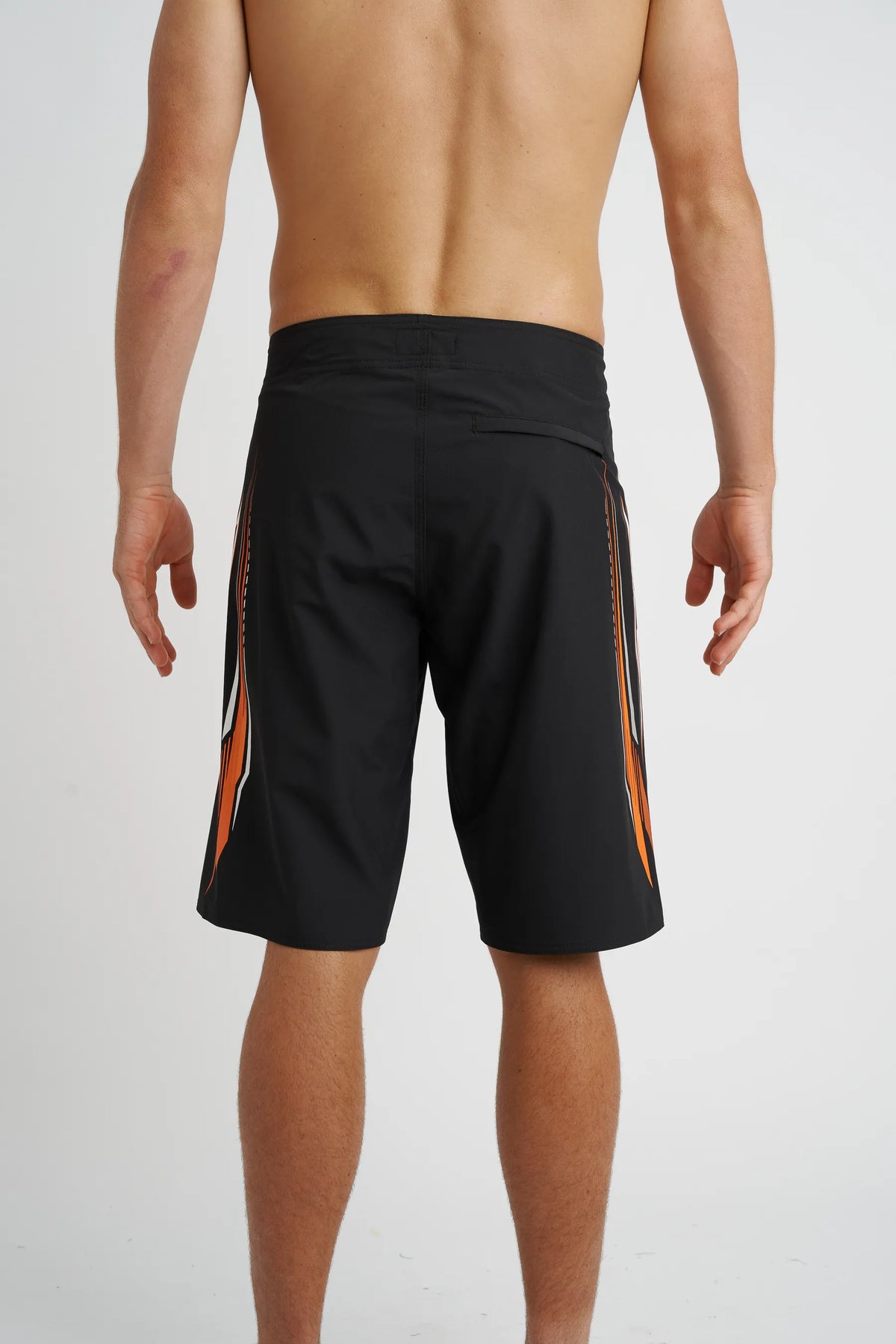 Jetpilot Velocity mens board shorts in Black — back view