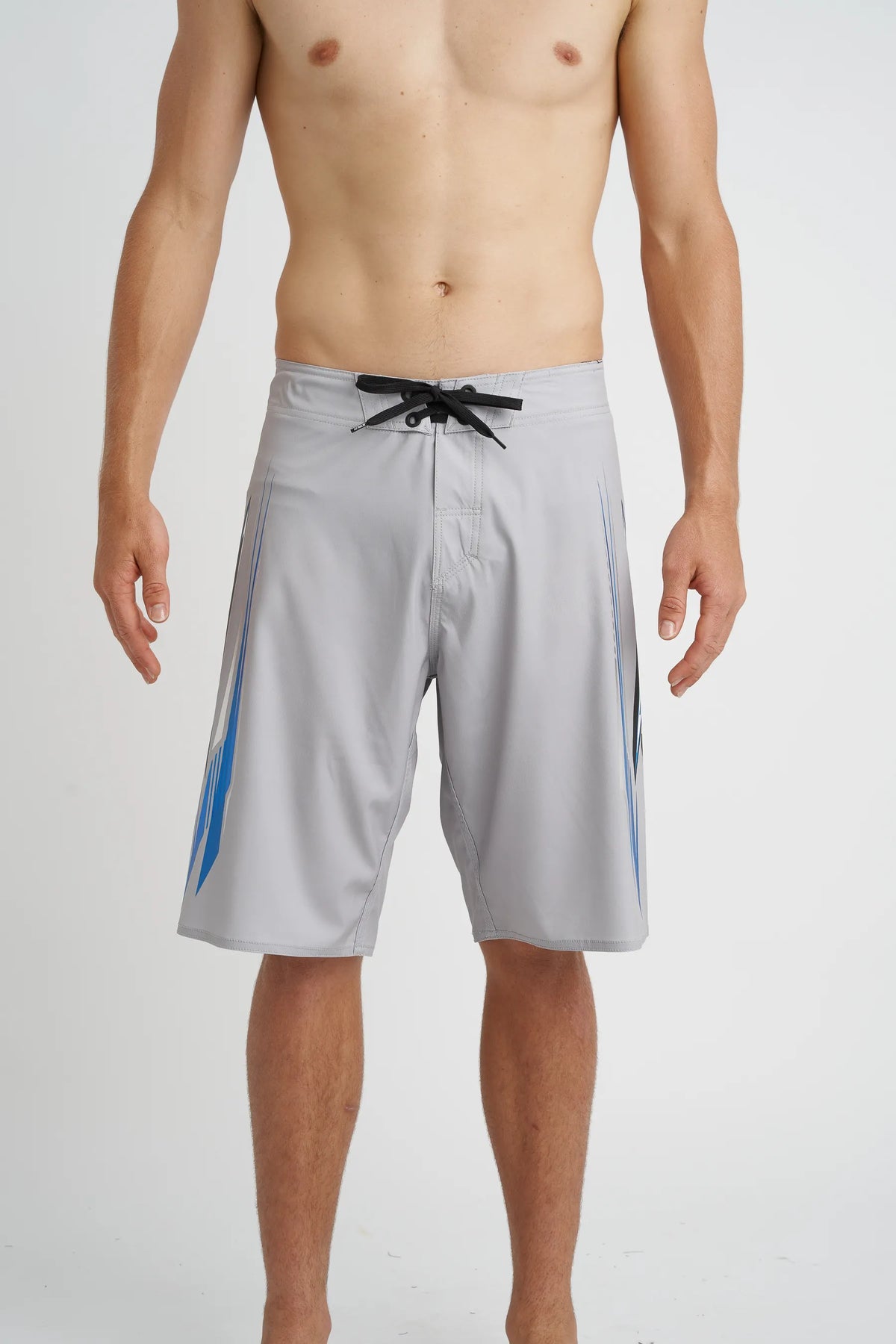 Jetpilot Velocity mens board shorts in Grey — front view