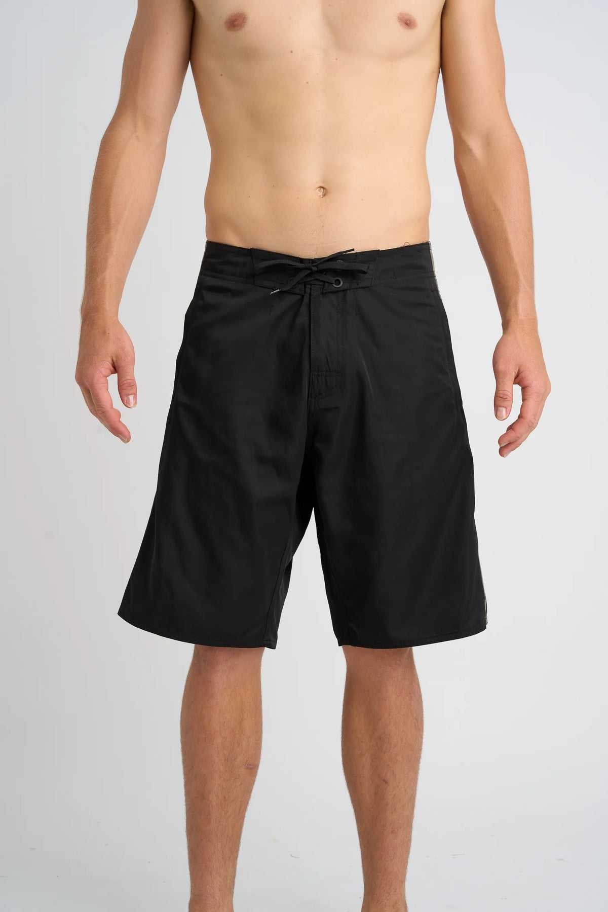 Jetpilot Tribalism mens board shorts in Black — front view