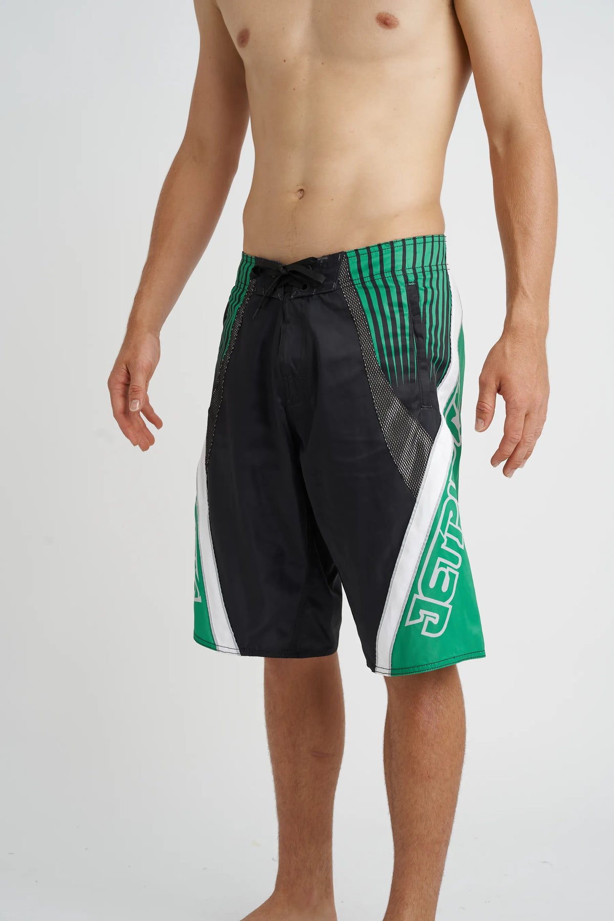 Jetpilot Alloy mens board shorts in Green — side view