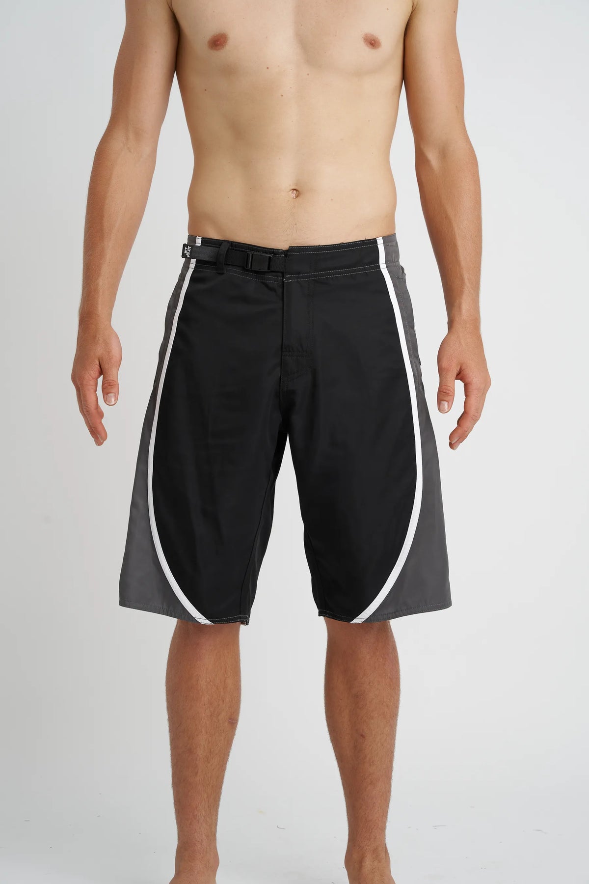 Jetpilot Impact mens board shorts in Black — front view