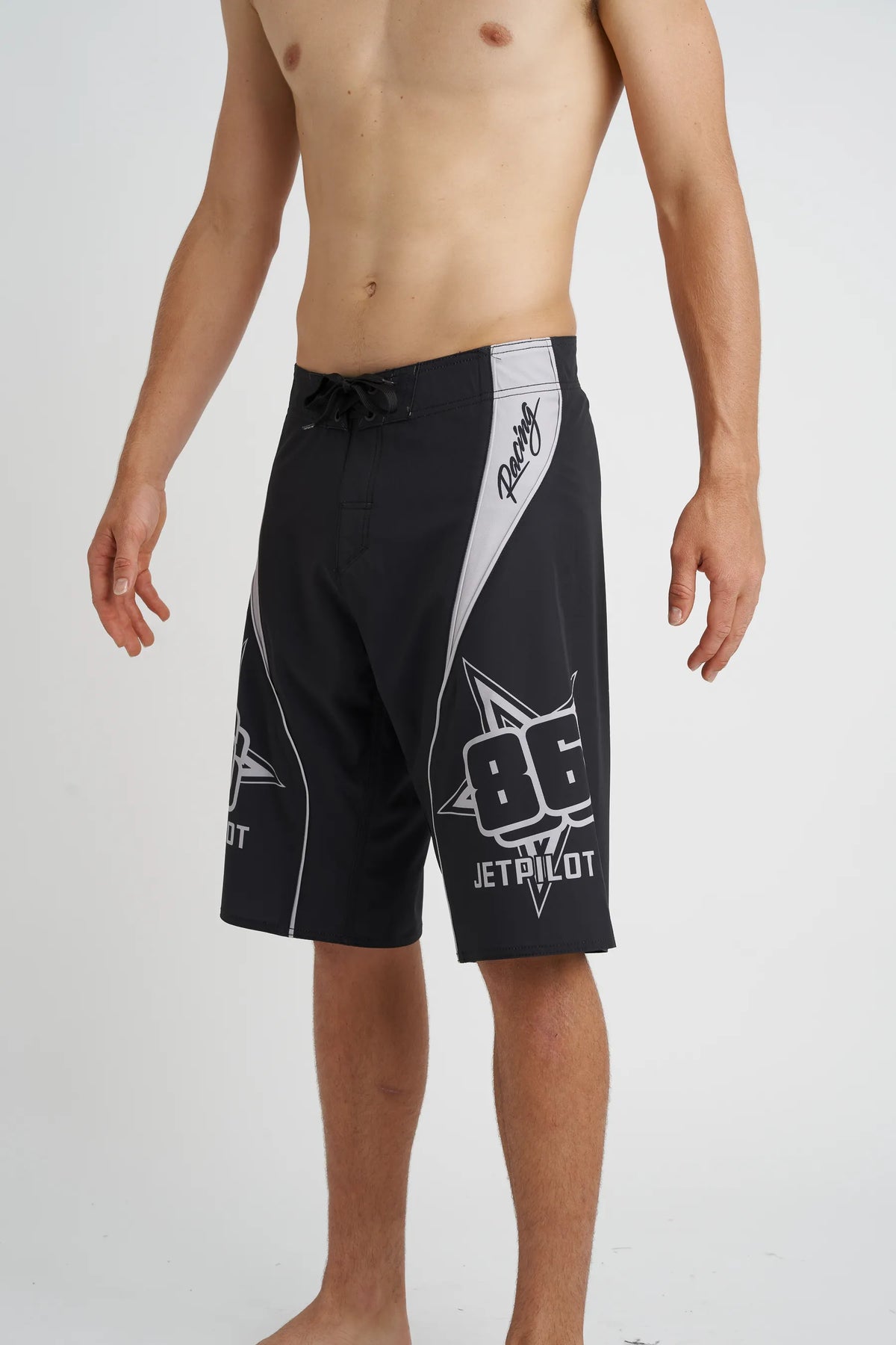 Jetpilot Race Fan mens board shorts in Black — view 3 of 6