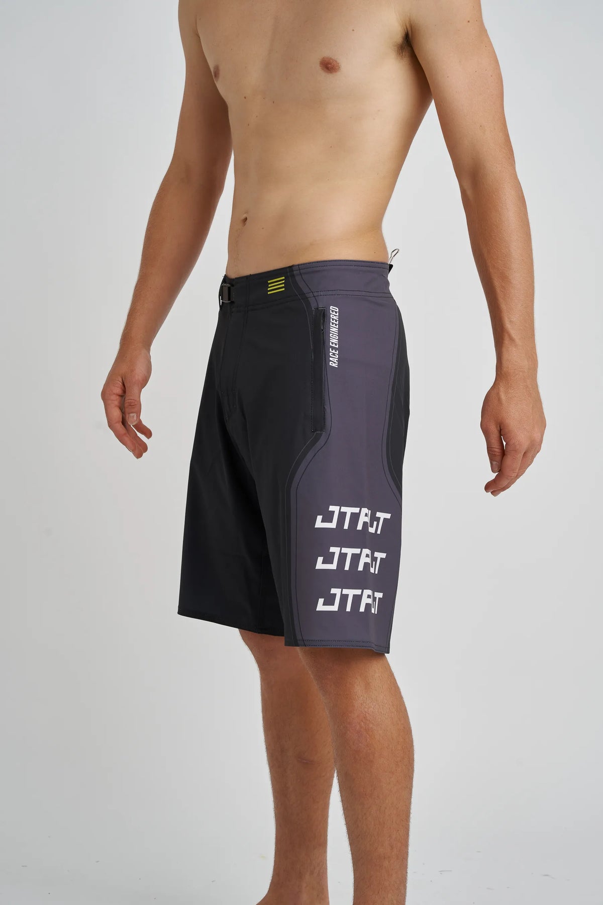 Jetpilot Vault mens board shorts in Black — side view