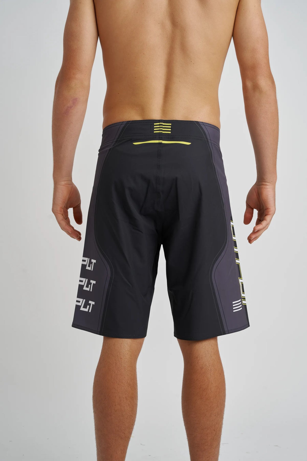 Jetpilot Vault mens board shorts in Black — back view