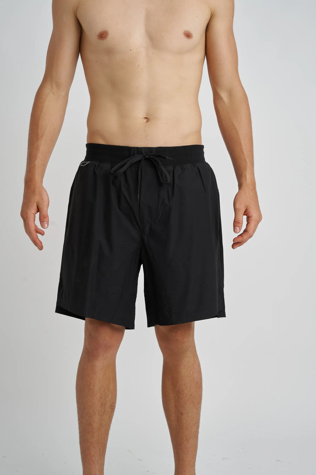 Jetpilot Performance mens ride shorts in Black — side view