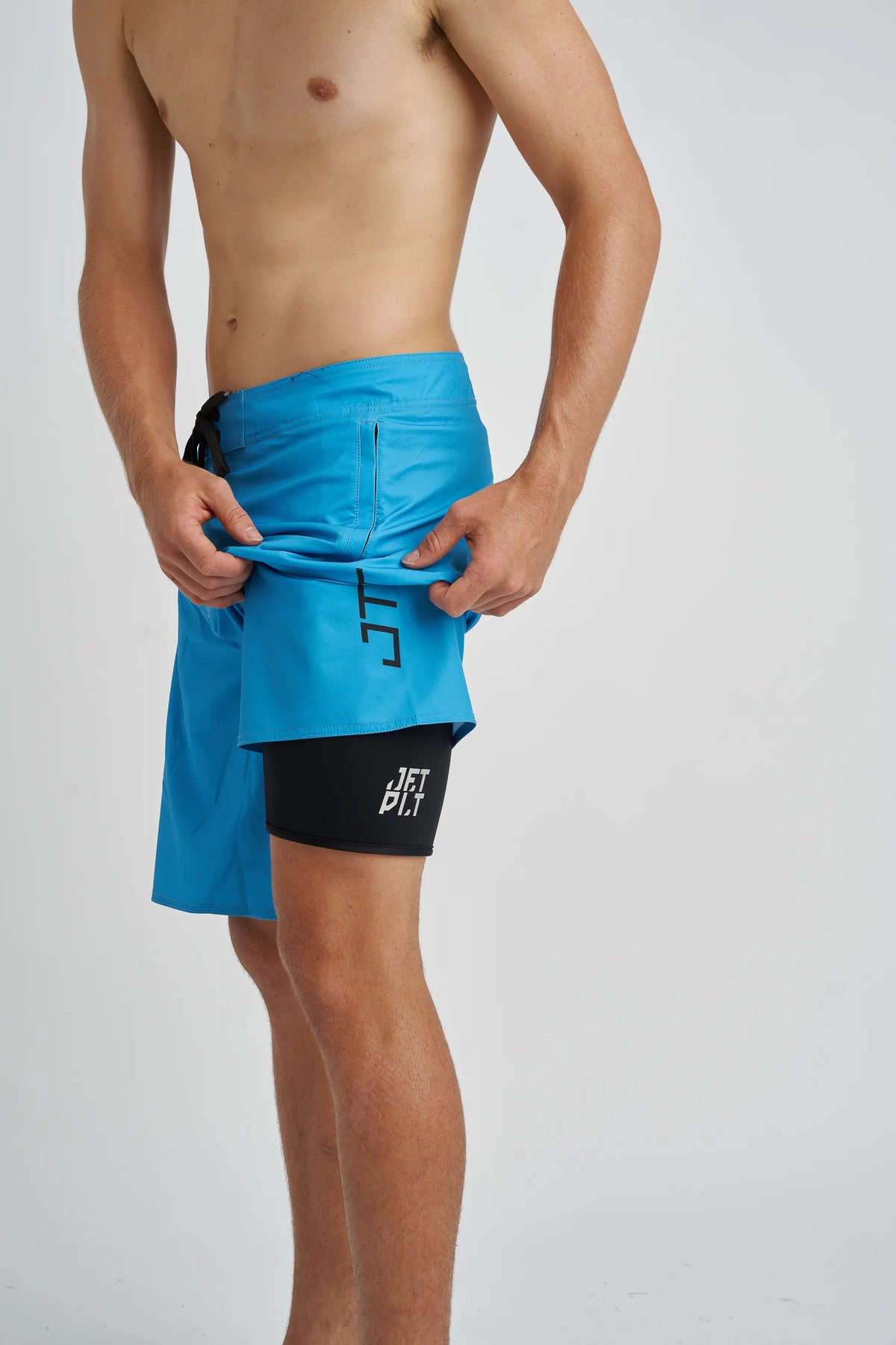 Jetpilot JTPLT mens ride shorts in Blue — view 5 of 5