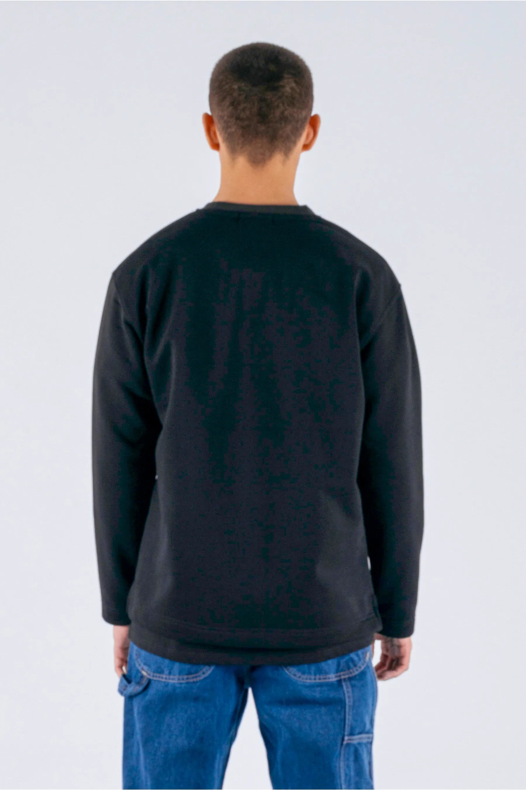 Back view of black crew on a white background — view 2 (3)
