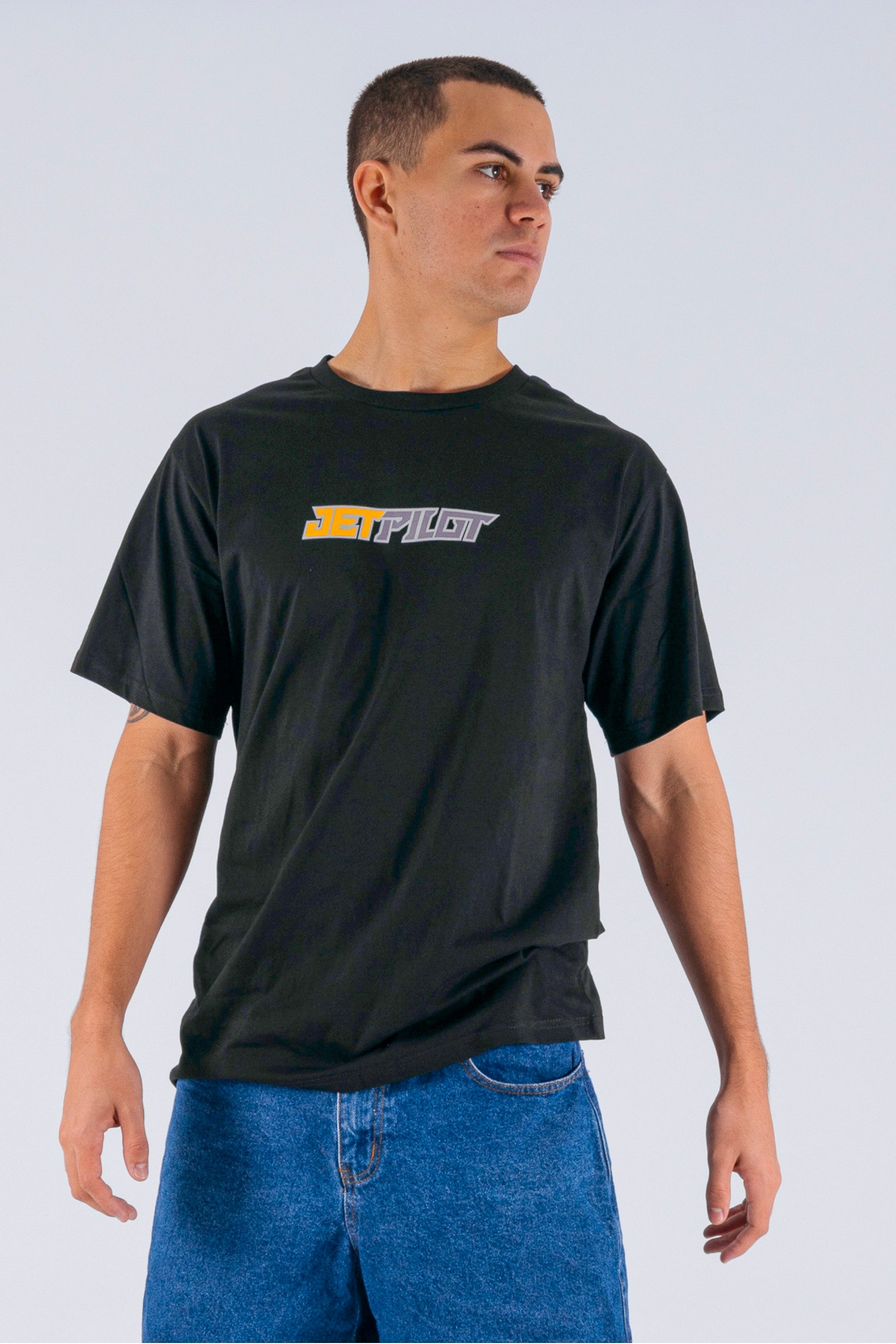 Jetpilot Stickered Tee - Black/Multi - photo 3 — view 3 (3)