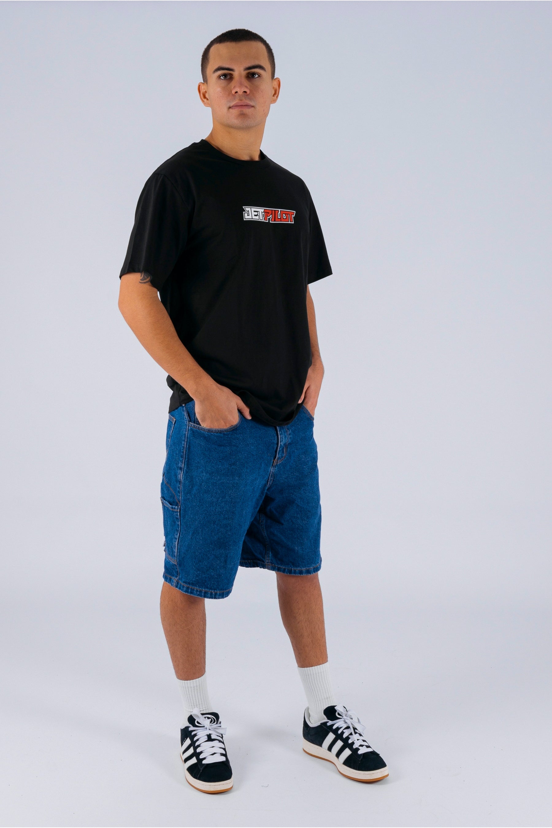 Jetpilot Tough Spinal Tee - Black/White - photo 2 — view 4 (3)