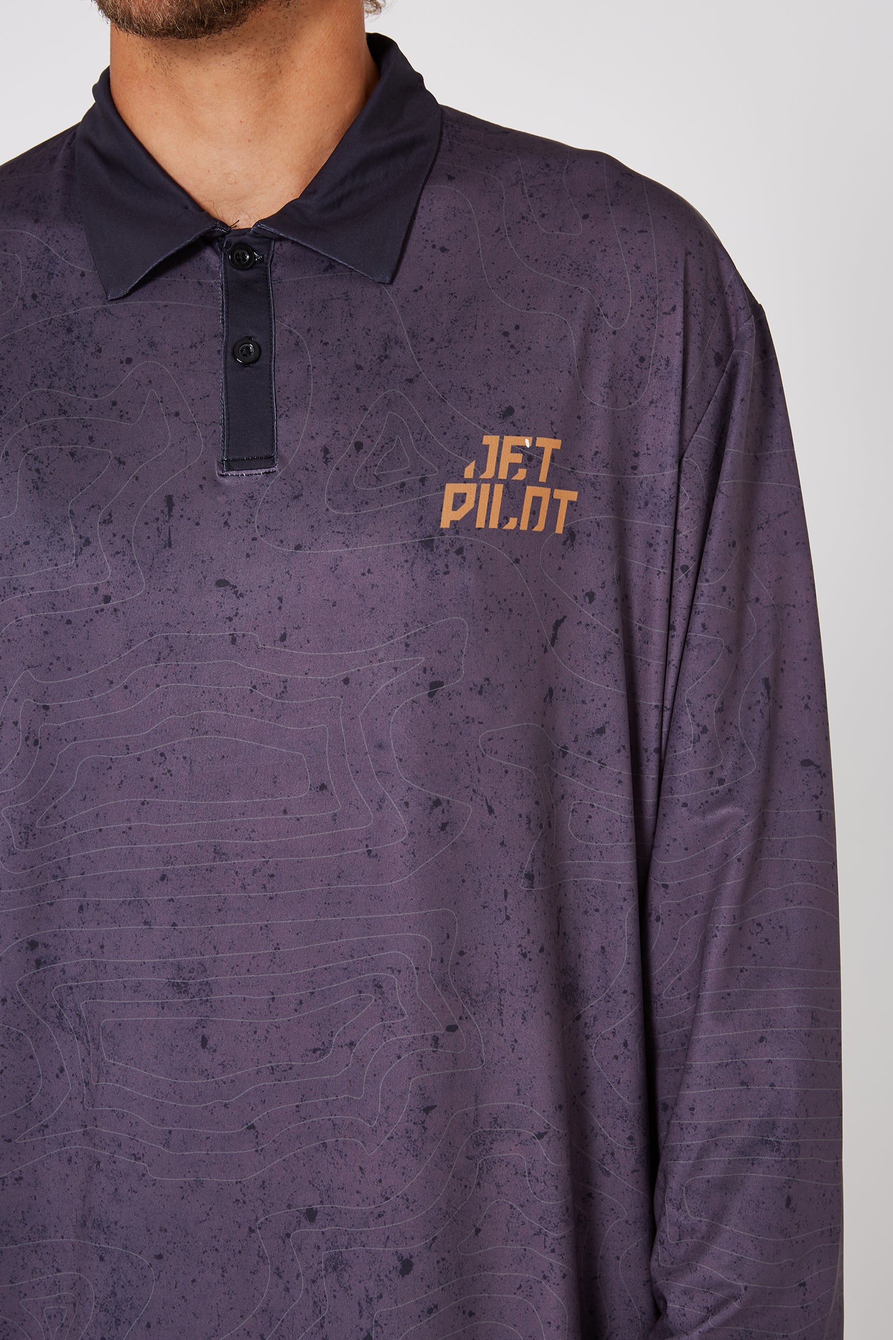 Jetpilot Venture Ls Fishing Mens Polo - Black Lifestyle Lifestyle 6