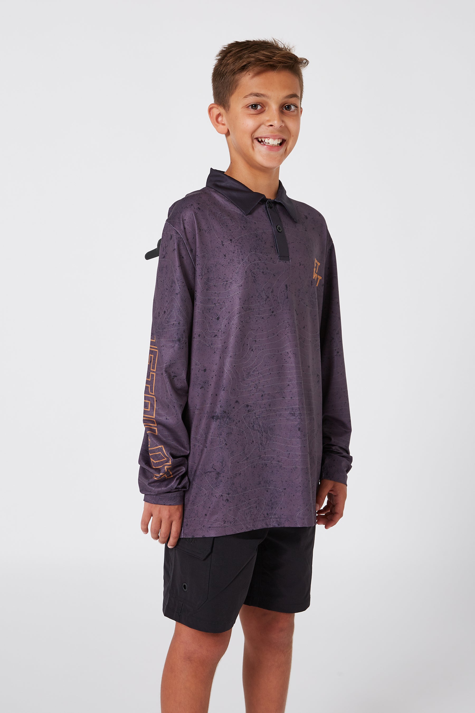 Jetpilot Venture Youth Fishing Shirt - Black Lifestyle 2