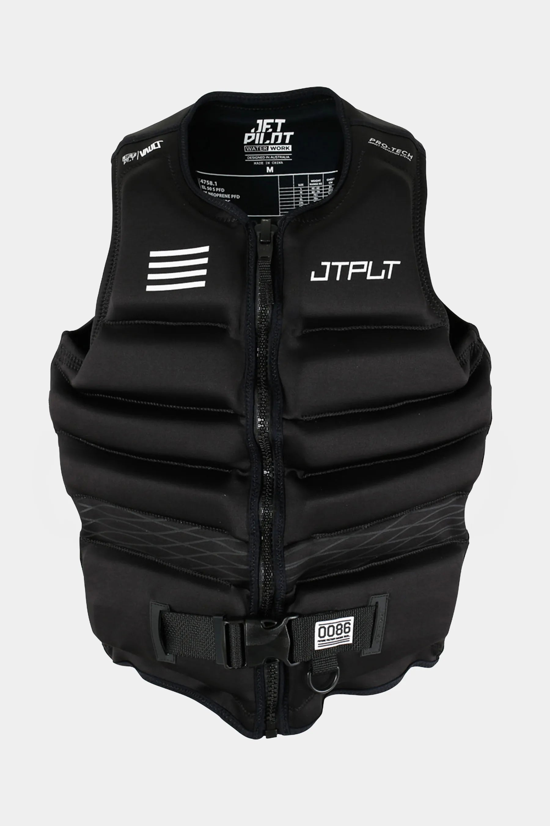 Jetpilot Vault Hyperflex Life Jacket (No Super Grip Handles) - Black