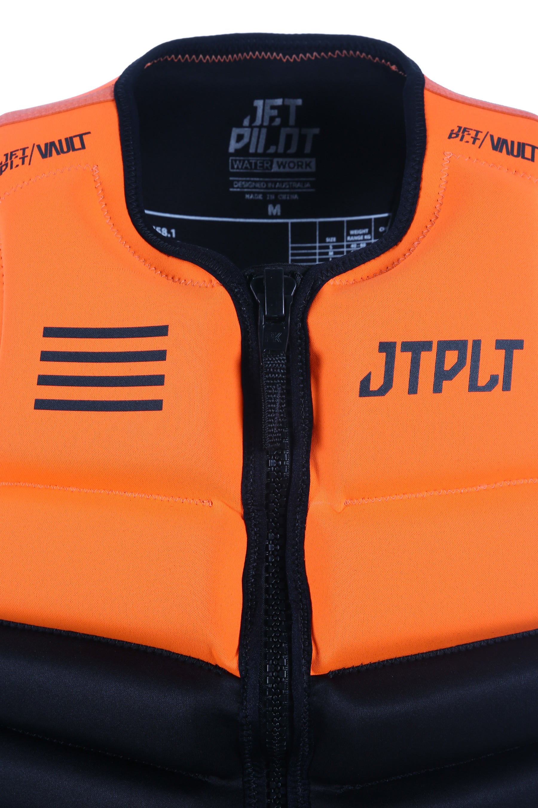 Jetpilot Vault Hyperflex Mens Neo Vest - Orange Level 50 5
