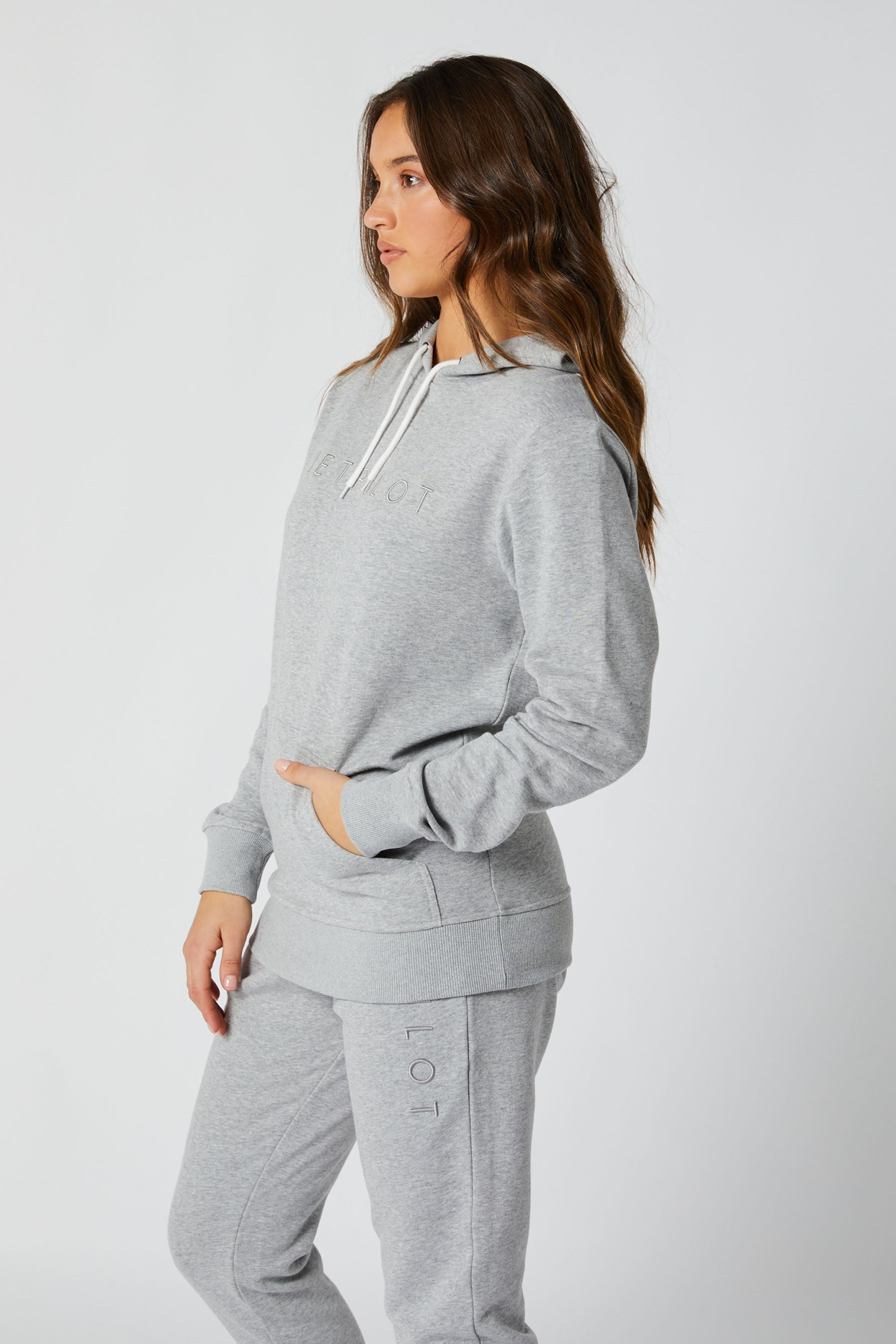 Gray hot sale hoodie women's