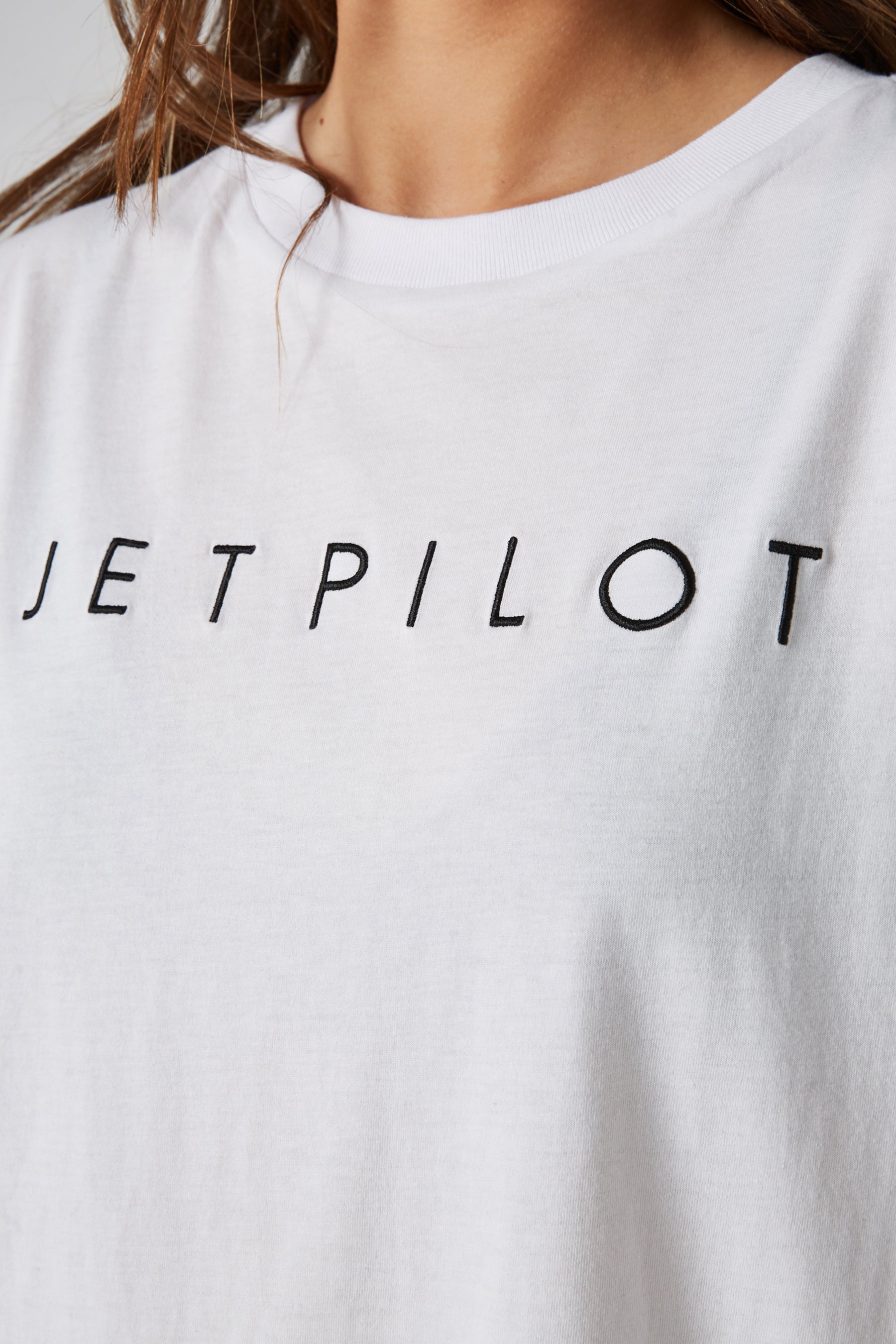 Jetpilot Simple Ladies Oversized S/S Tee - White