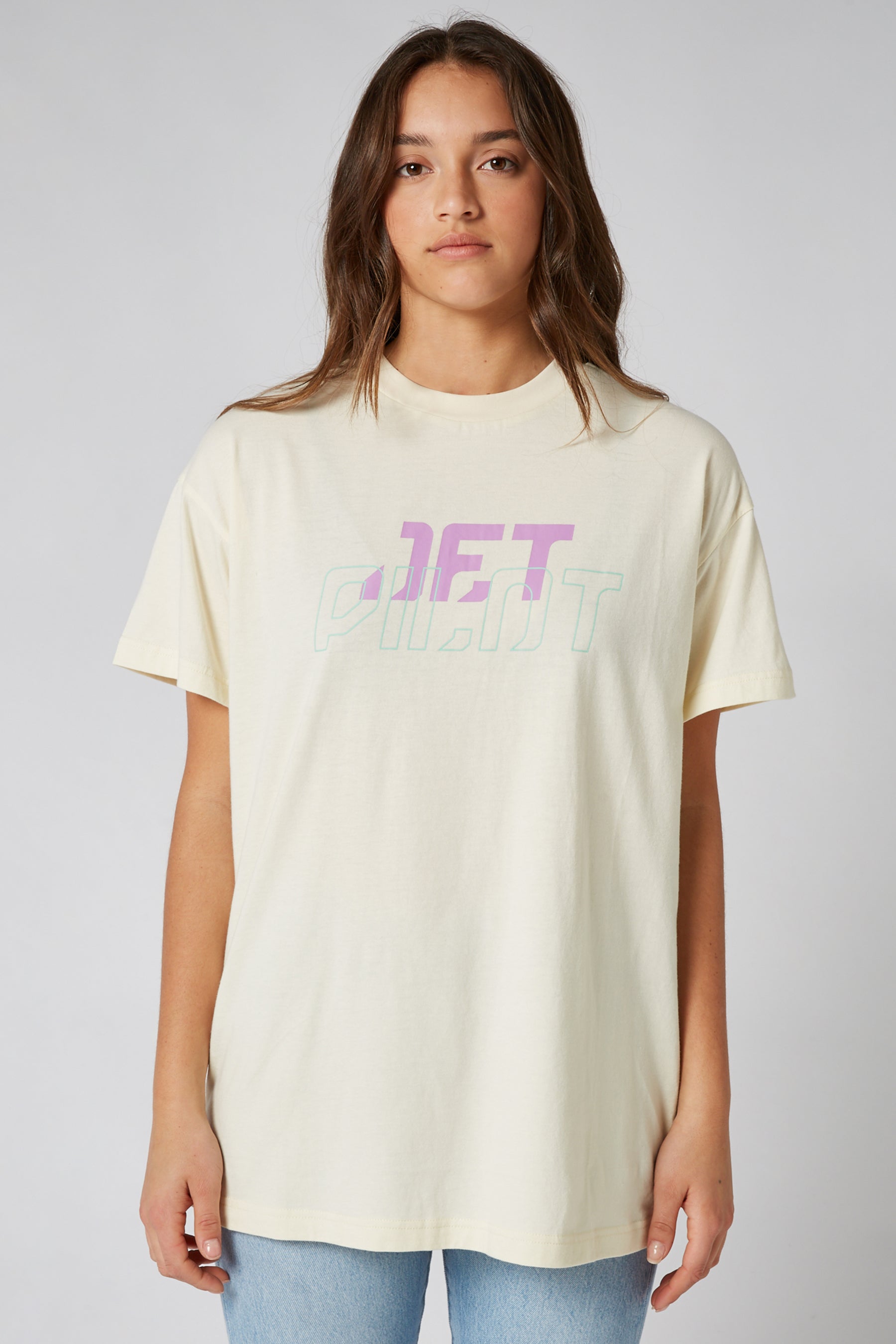 Jetpilot Orbital Ladies S/S Tee - Off White