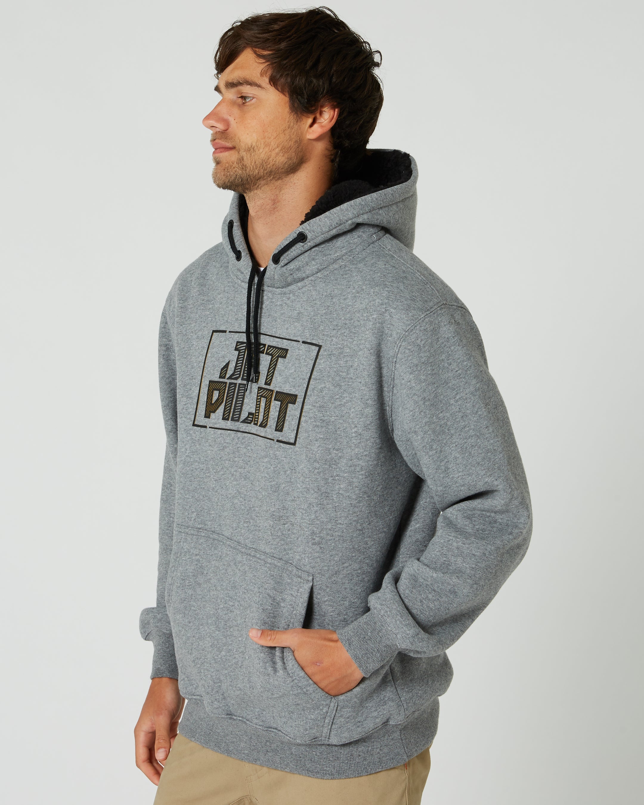 Jetpilot Corp HD Mens Pullover Hoodie - Charcoal 2