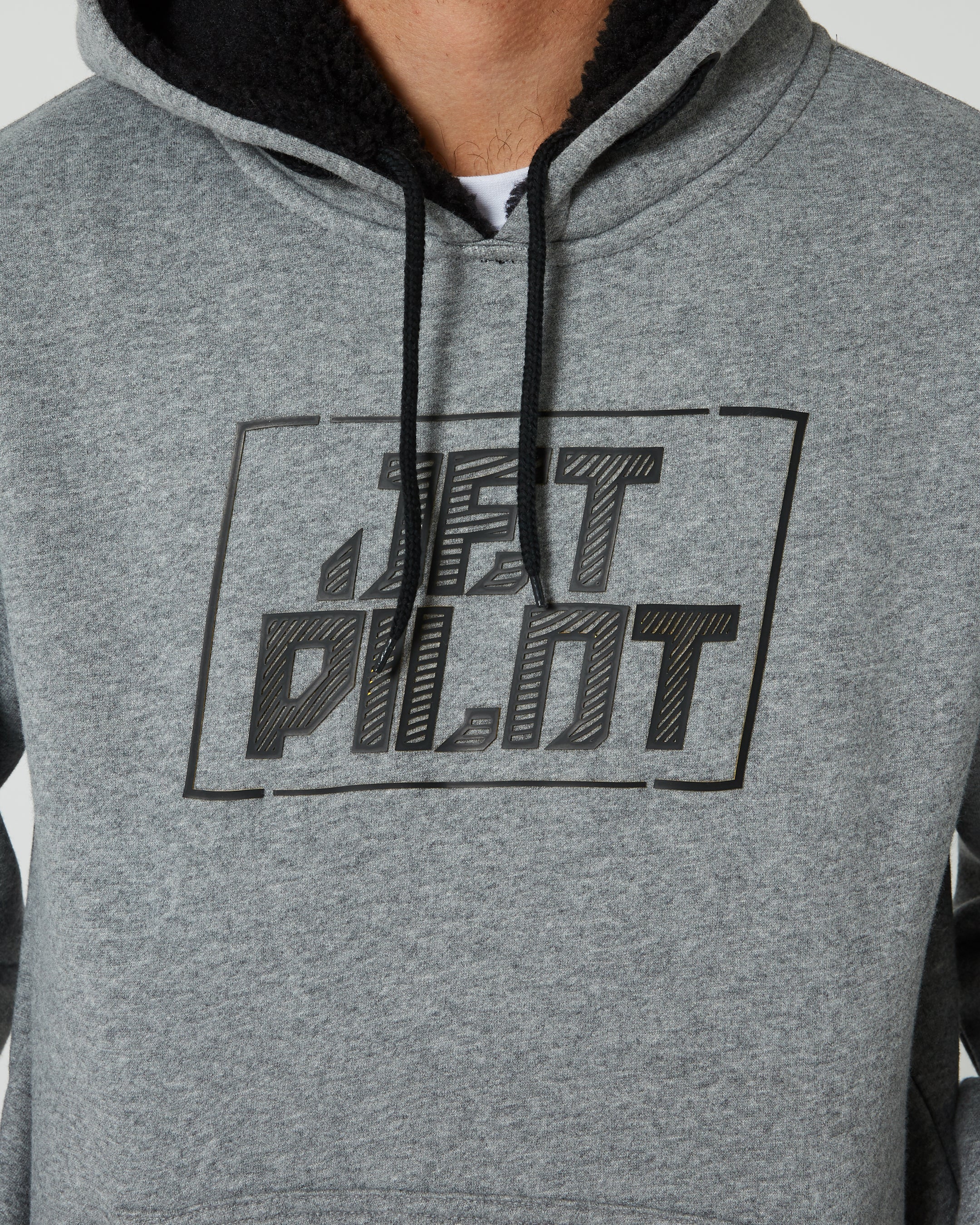 Jetpilot Corp HD Mens Pullover Hoodie - Charcoal 7