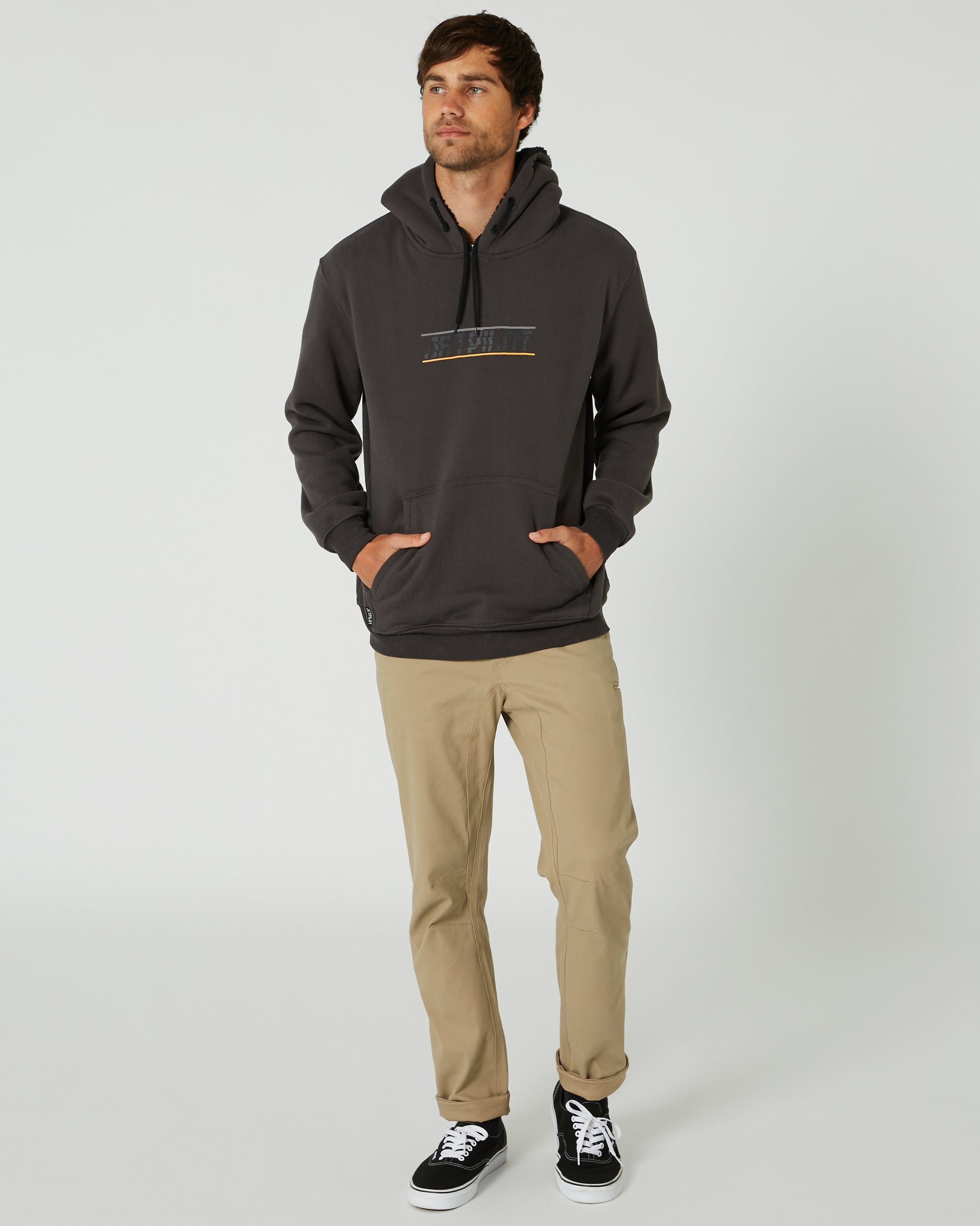 Jetpilot United Mens Pullover Hoodie - Charcoal 4