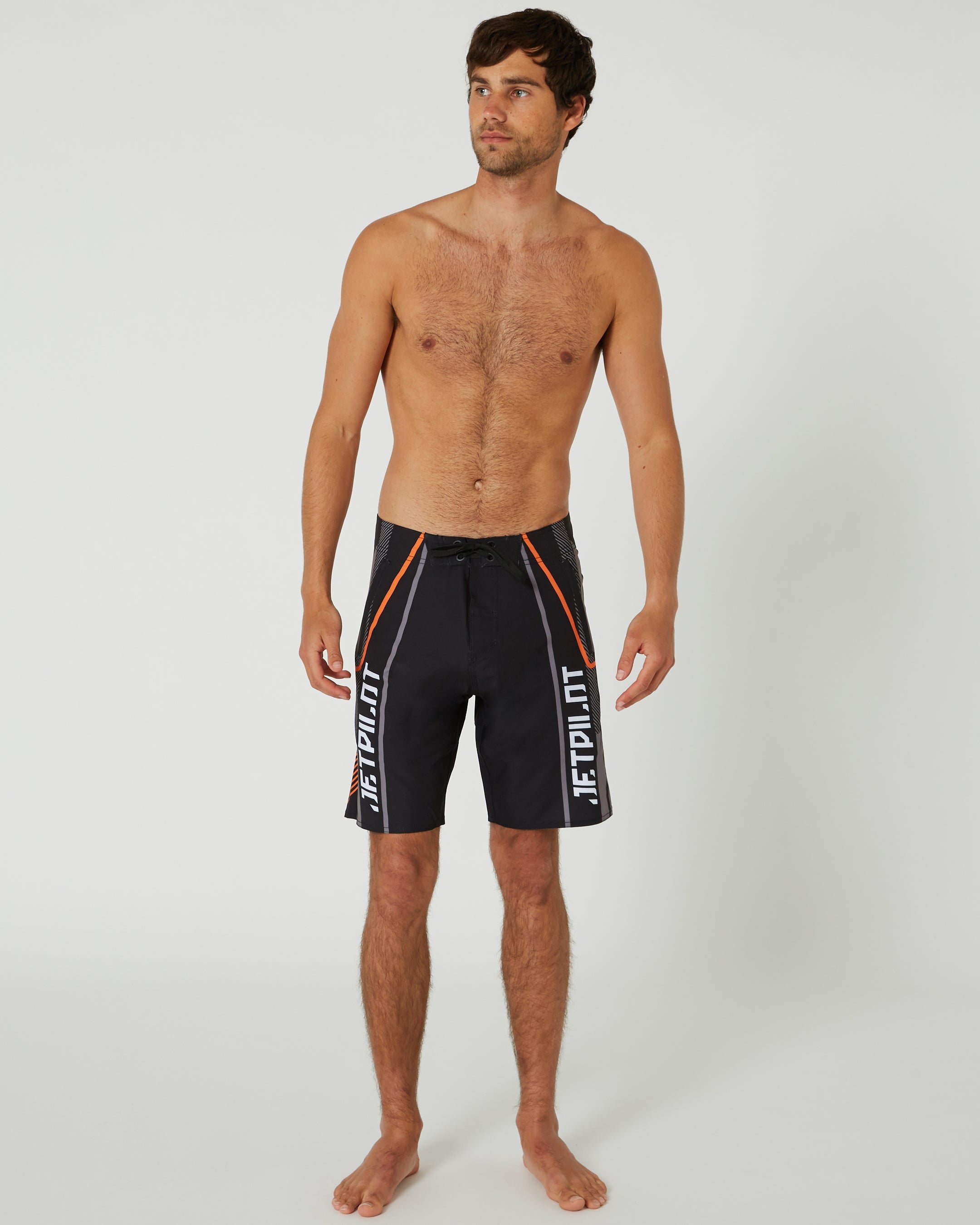 Jetpilot Rally Mens Boardshorts - Black/Orange